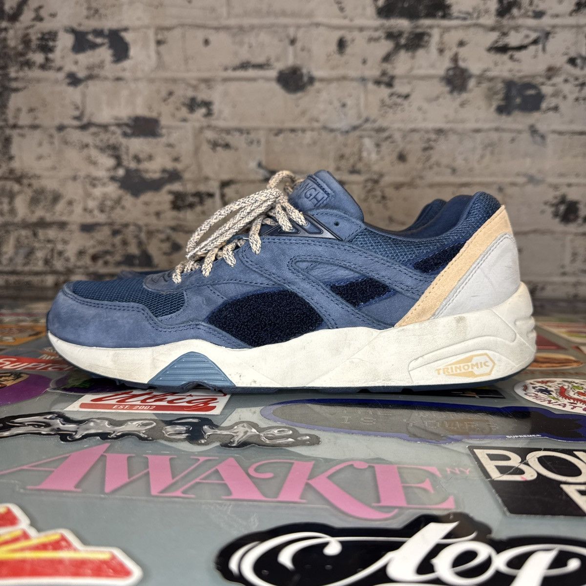 Puma R698 X BWGH Brooklyn We Go Hard Dark Denim Sz 9.5