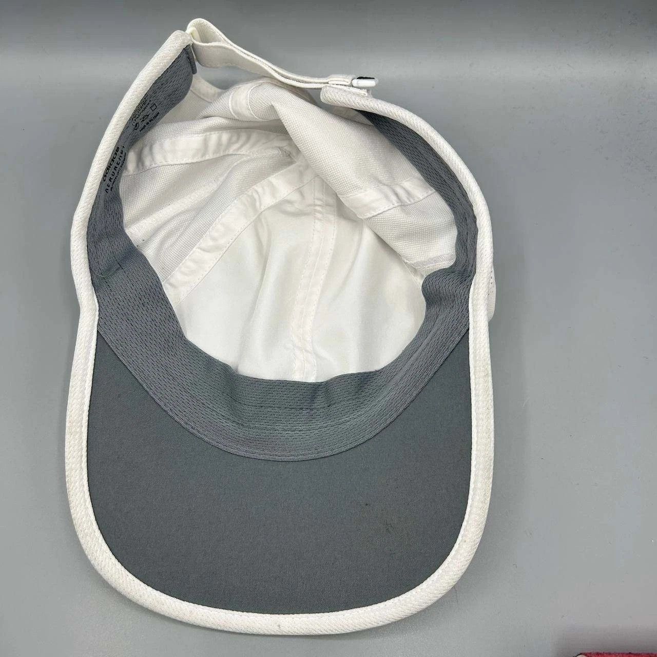 Adidas Adidas 3 Stripes Aeroready Hat Men White Gray Strap Back Cap Size ONE SIZE - 2 Thumbnail