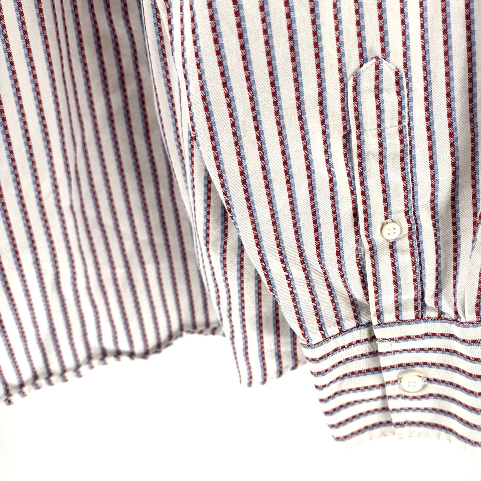 Ted Baker Ted Baker London Blue Red White Striped Tailored Dress Shirt Size US XL / EU 56 / 4 - 7 Thumbnail