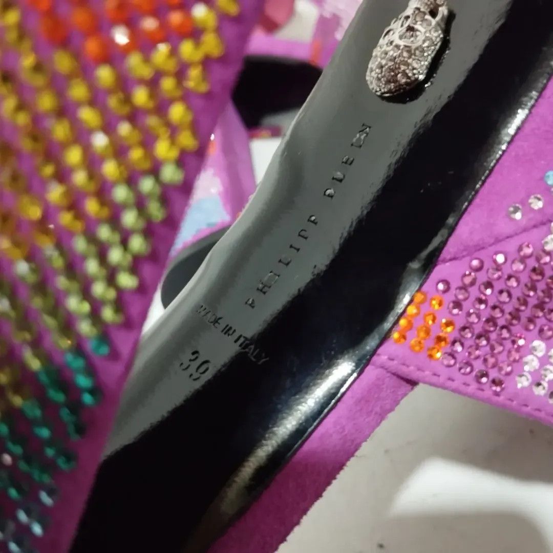 Philipp Plein Philipp Plein 120mm Cryst-Embelished Waves Rainbow Platform Size US 9 / IT 39 - 10 Thumbnail