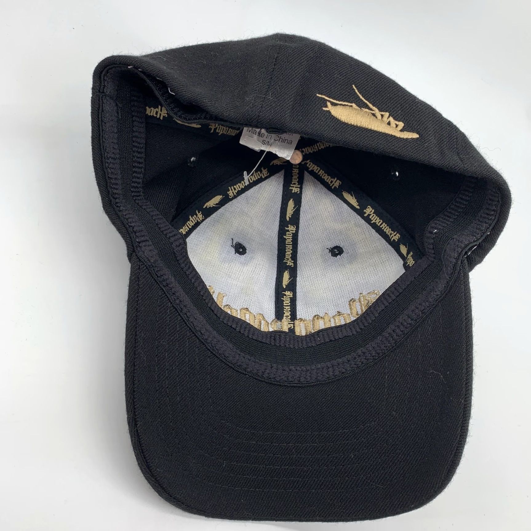 Vintage Papa Roach Hat Cap Fitted Mens Medium Black Chaser Merch Band Logo Music Rock Wool Polyester Baseball Cap 6-Panel S/M Casual Size ONE SIZE - 5 Thumbnail
