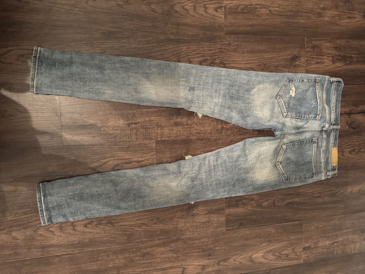 MNML Distressed Stretch Denim Blue Jeans Size US 31 - 3 Thumbnail