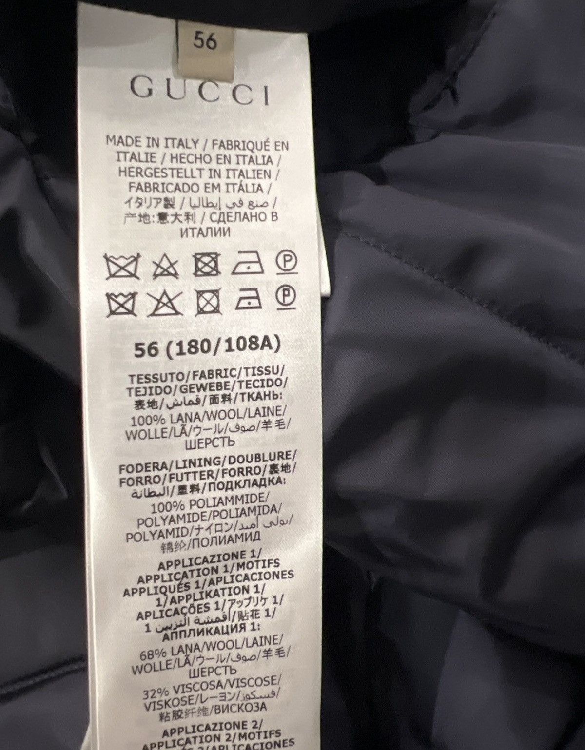 Gucci Gucci Felt Blouson Jacket “25” Heart Patch Size 56 NEW Size US XL / EU 56 / 4 - 7 Thumbnail