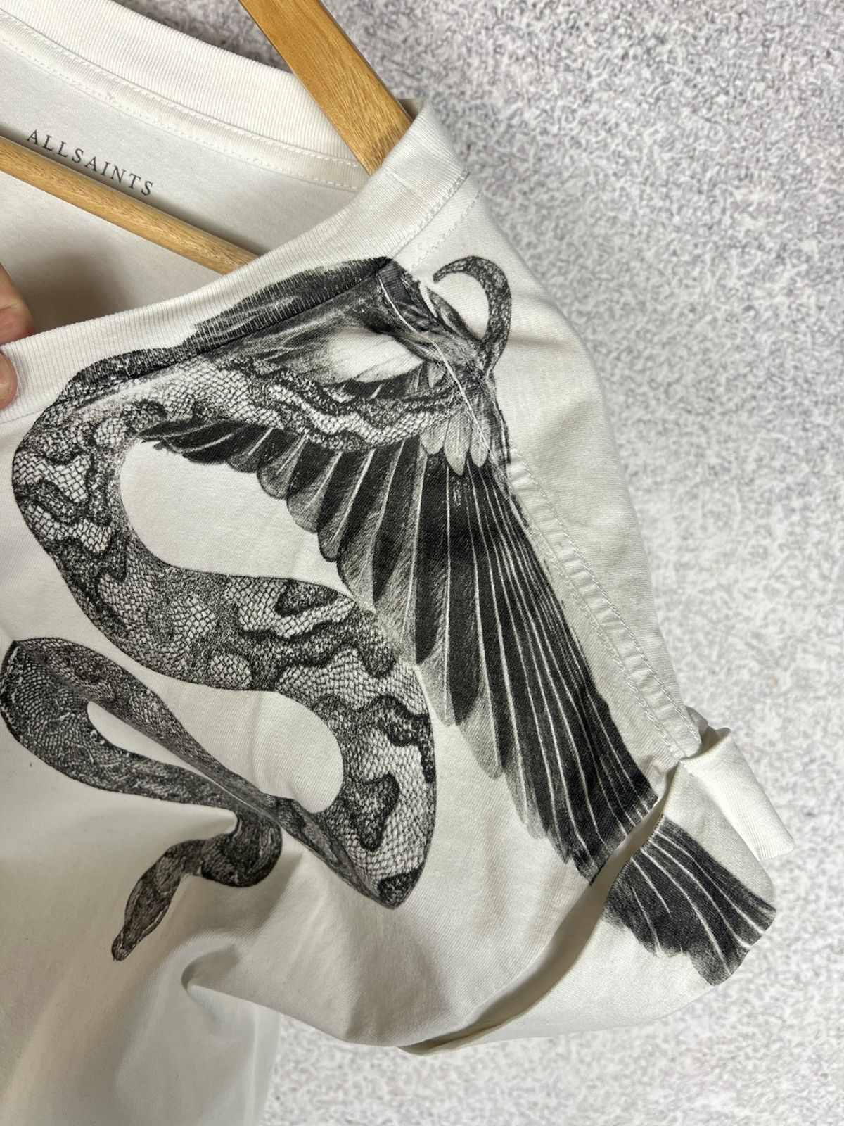 Allsaints Allsaints Snake Eagle Center Logo Art Tee Oversized Size US S / EU 44-46 / 1 - 8 Thumbnail