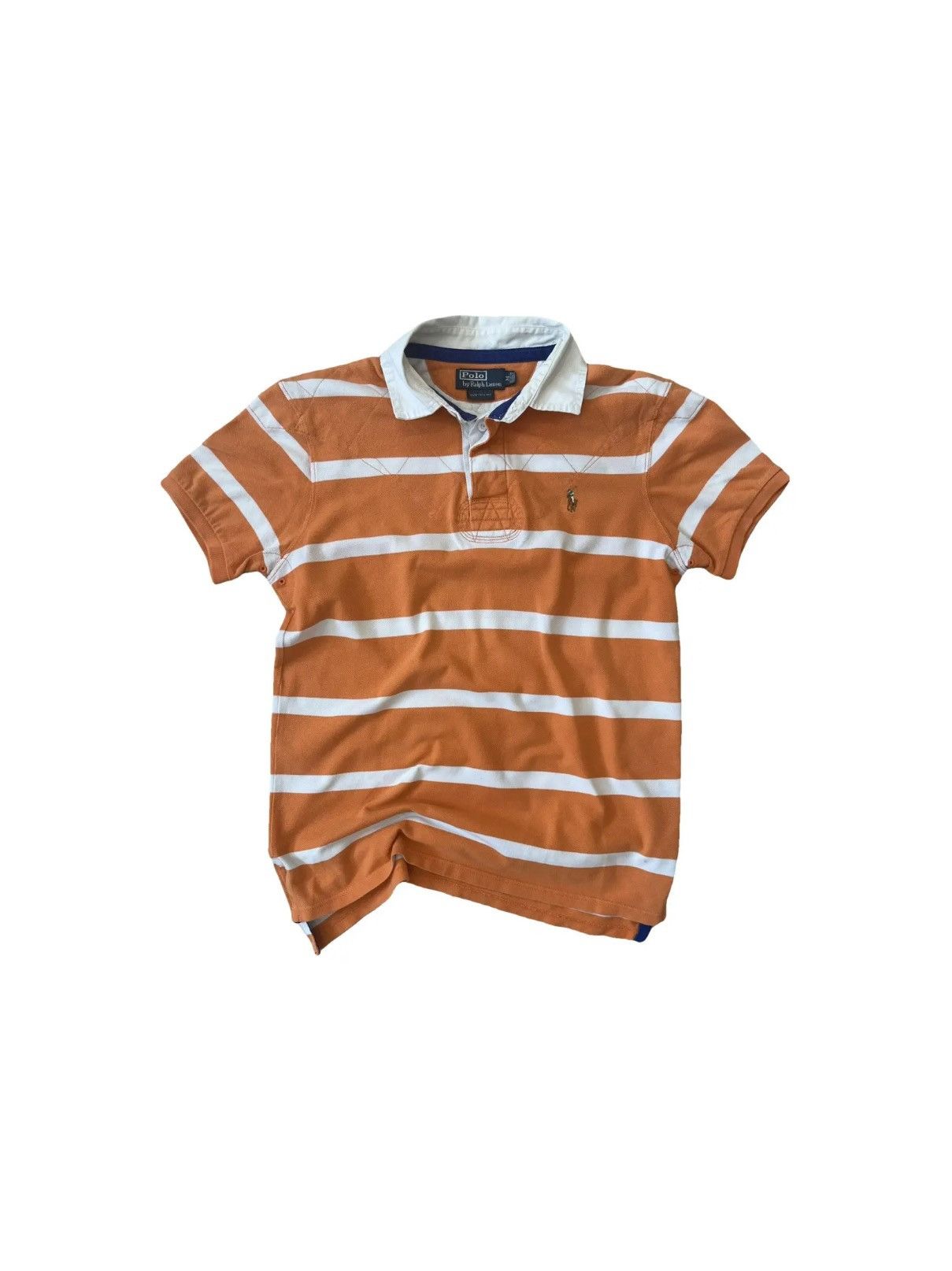 Polo Ralph Lauren × Ralph Lauren Rugby Ralph Lauren vintage polo orange and white striped Size US M / EU 48-50 / 2 - 1 Thumbnail