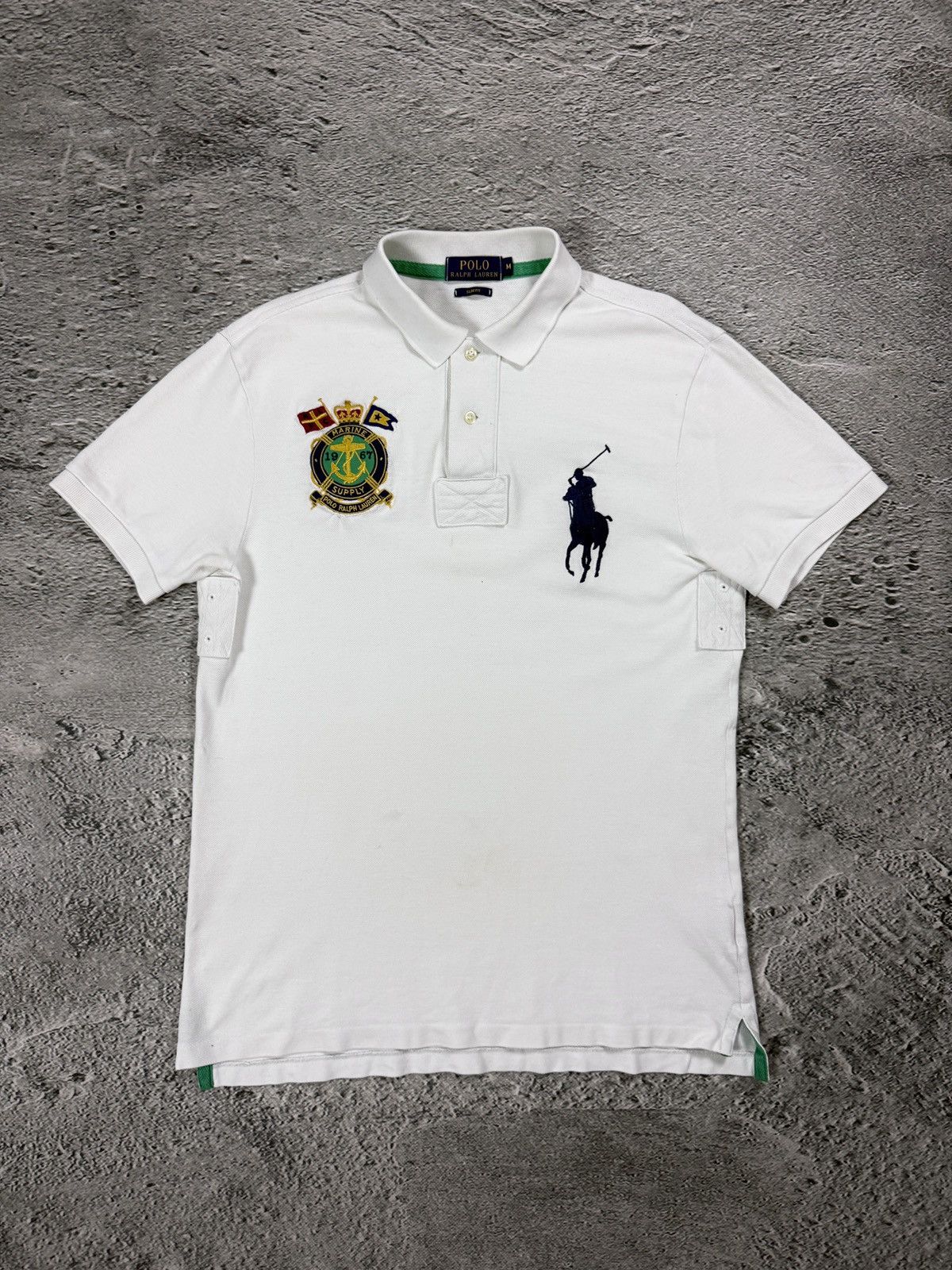 よ*し様 polo ralph laure chief keef着用 ラガーシャ Chief Keef Polo Ralph Lauren Japan white red Polo big pony – Refitted