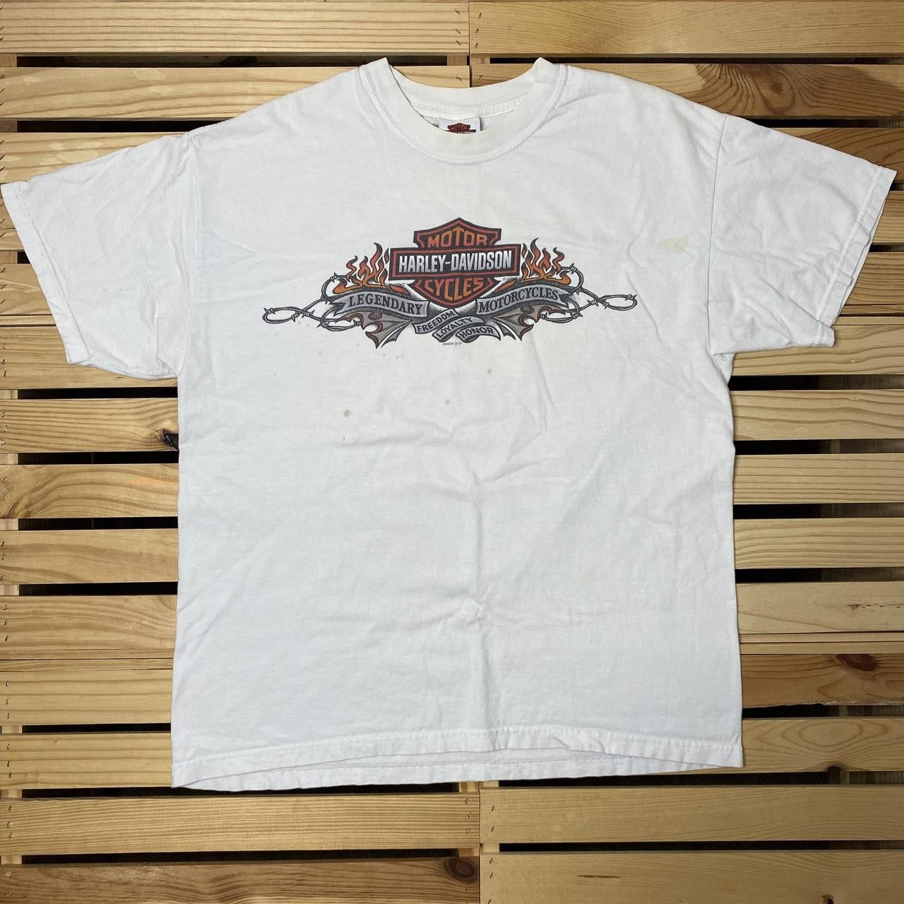 Harley Davidson Vintage Harley Davidson FL White Surf Biker Tee Size Large Size US L / EU 52-54 / 3 - 2 Thumbnail