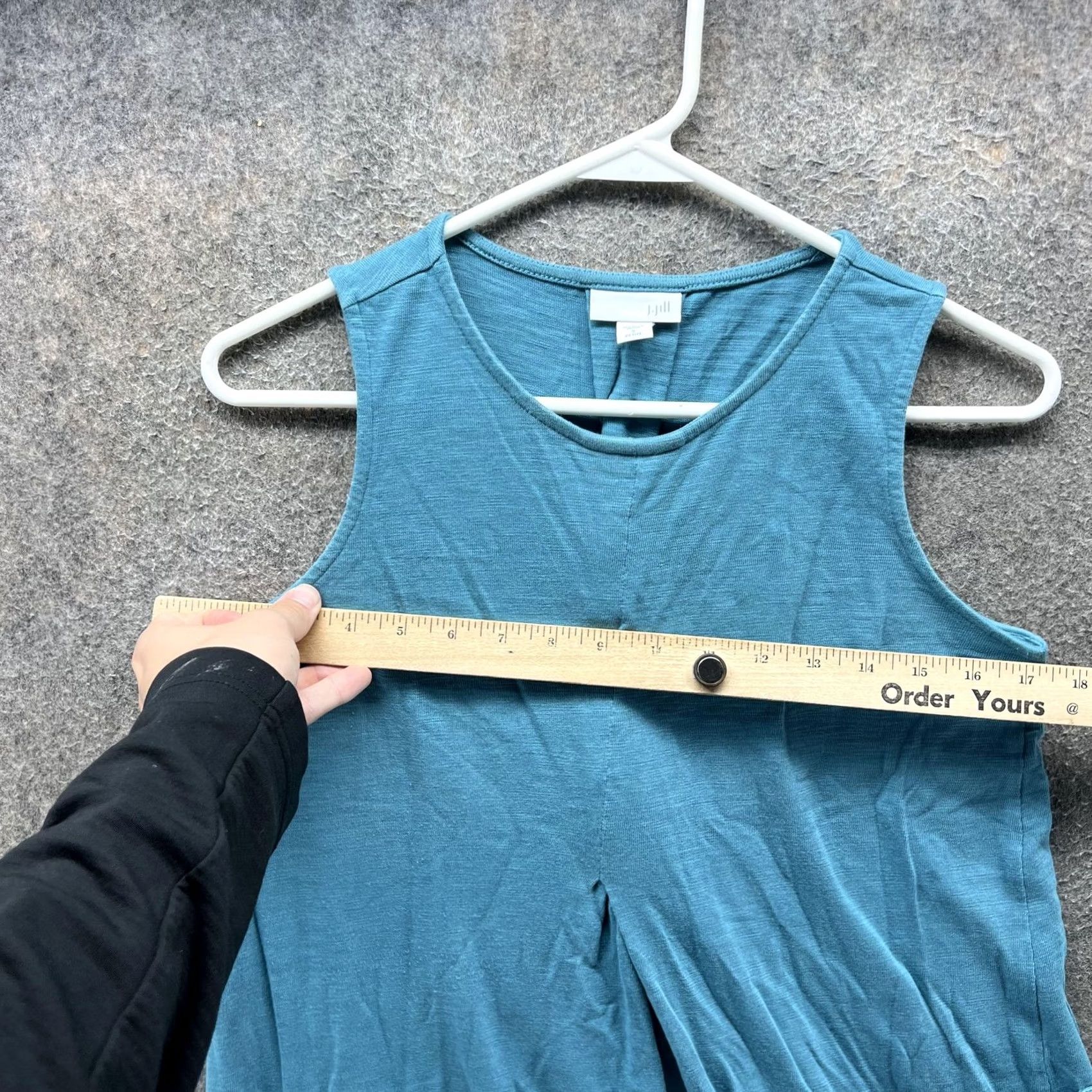 J. Jill J. Jill Dress Womens Petite Small Blue Sleeveless Jersey Swing Trapeze Pockets Size S / US 4 / IT 40 - 4 Thumbnail