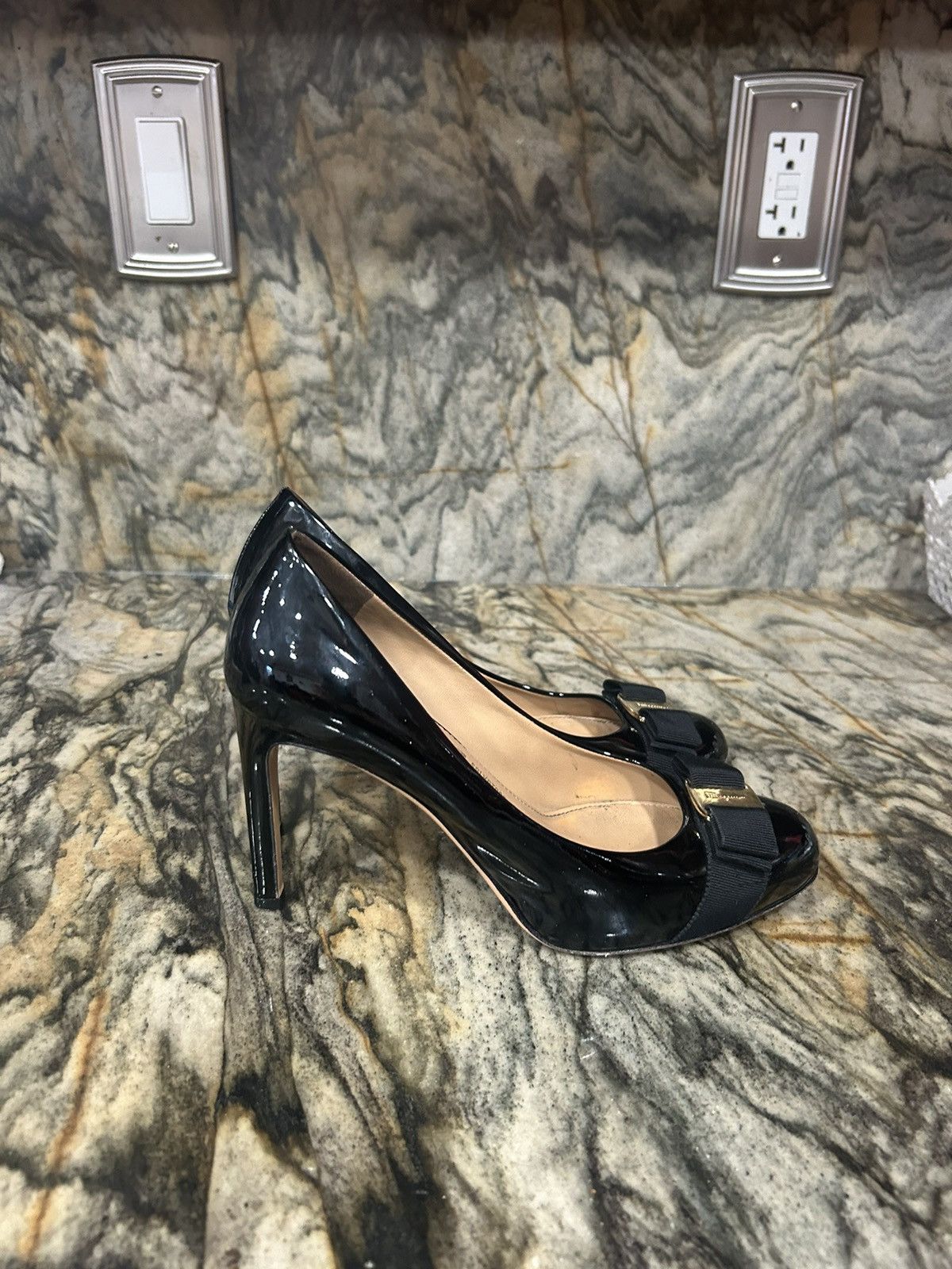 Salvatore Ferragamo Black ferragamo high heels women’s Size US 8 / IT 38 - 5 Thumbnail