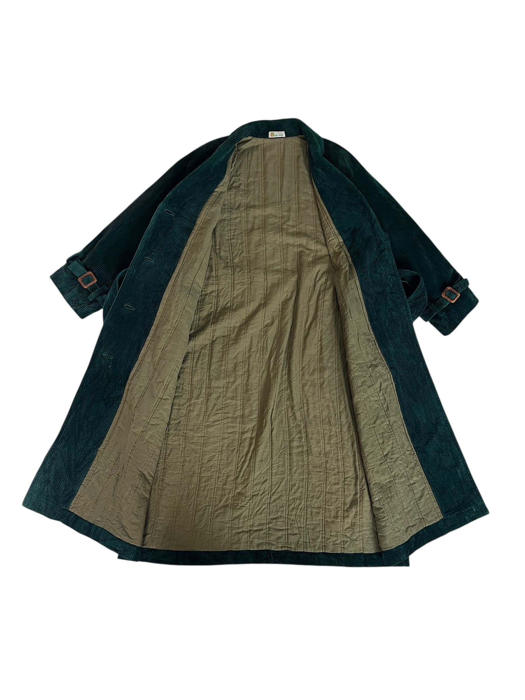 Issey Miyake Vintage 80s Issey Miyake Emerald Corduroy Trench Coat Size US M / EU 48-50 / 2 - 9 Thumbnail