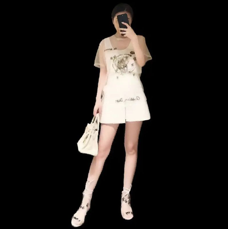 Dior Dior Women's Short Sleeve Silk T-Shirt 0089 Size S / US 4 / IT 40 - 1 Thumbnail