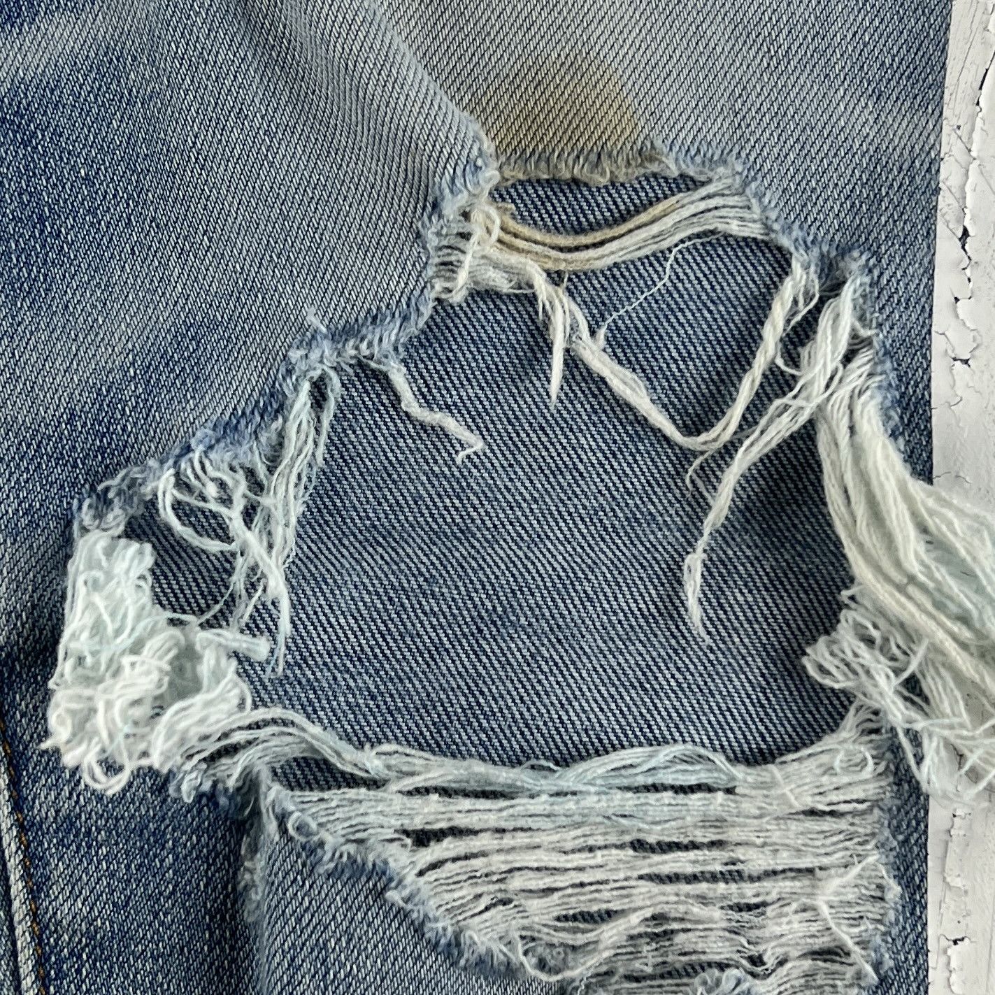 Amiri Amiri Blue Distressed Side Stripe Jeans Size US 33 - 7 Thumbnail