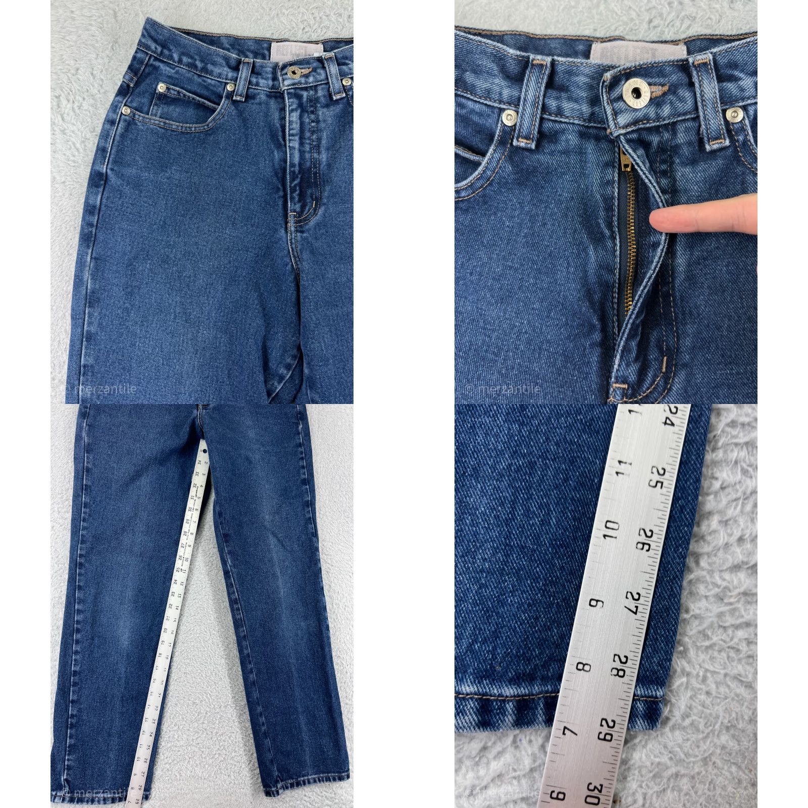 Denime Reflect Reflect Women’s Denim Jeans Pants Straight Leg Medium Wash Blue Cotton Size 8 Size 30" / US 8 / IT 44 - 8 Thumbnail