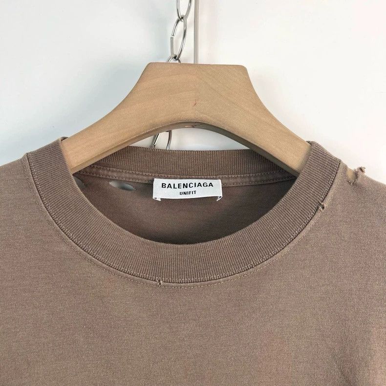 Balenciaga Balenciaga Large hole logo lettering print round neck T-sh Size US XS / EU 42 / 0 - 3 Thumbnail