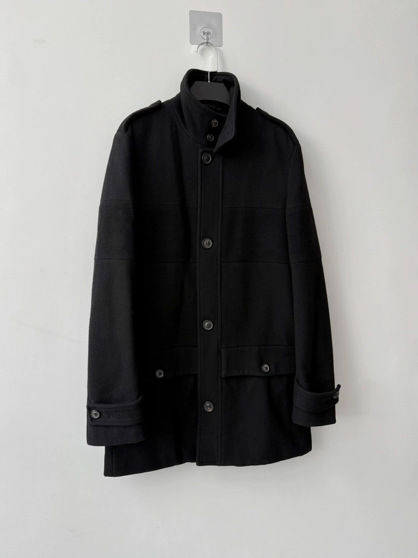 Maison Margiela MMM F/W10 Colorblocked Stand Collar Coat Black 46 Size US S / EU 44-46 / 1 - 3 Thumbnail