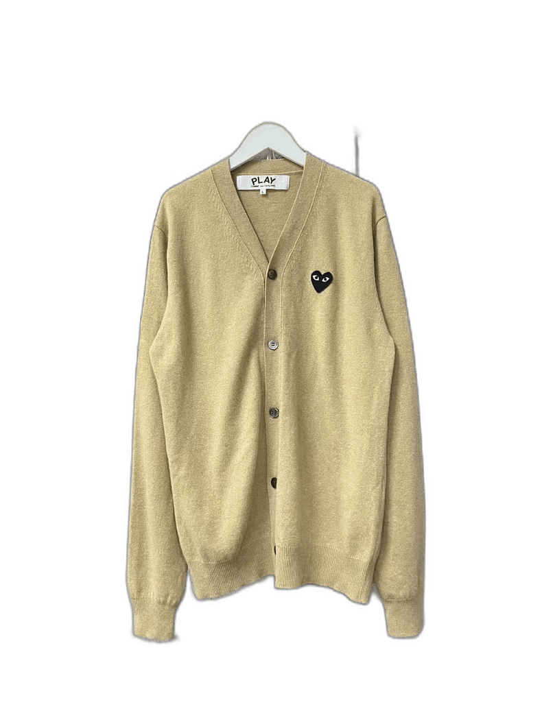 Comme Des Garcons Play Cardigan Beige | Grailed