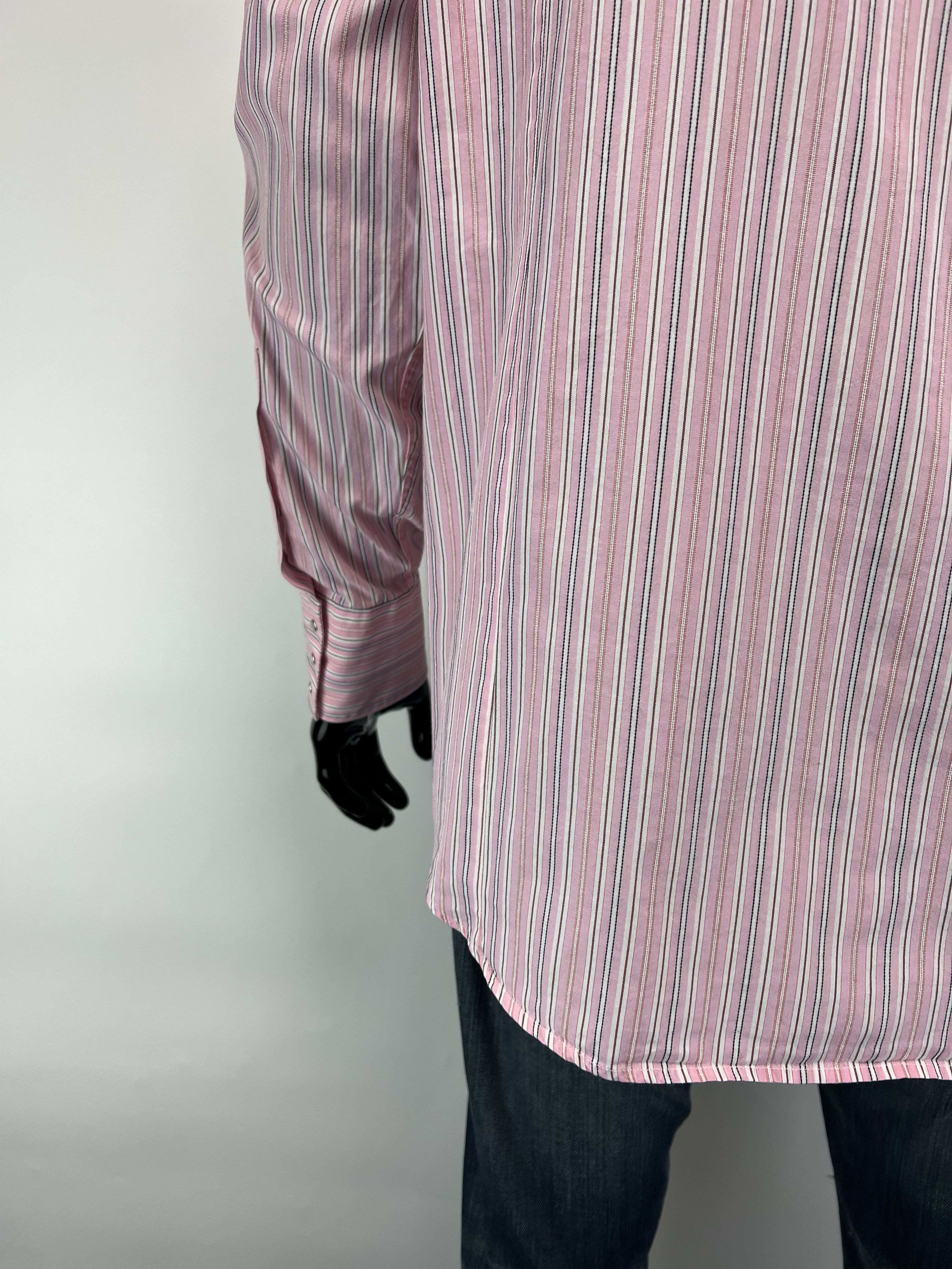 Thierry Mugler Thierry Mugler Striped Long Sleeve Button Up Shirt Size 44 Size US XL / EU 56 / 4 - 13 Thumbnail