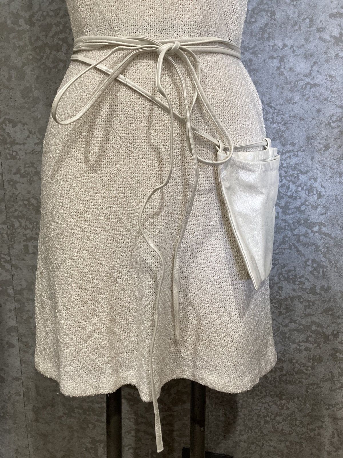 Japanese Brand Runway Knit Halter Dress Leather Pocket Archive Size XS / US 0-2 / IT 36-38 - 5 Thumbnail