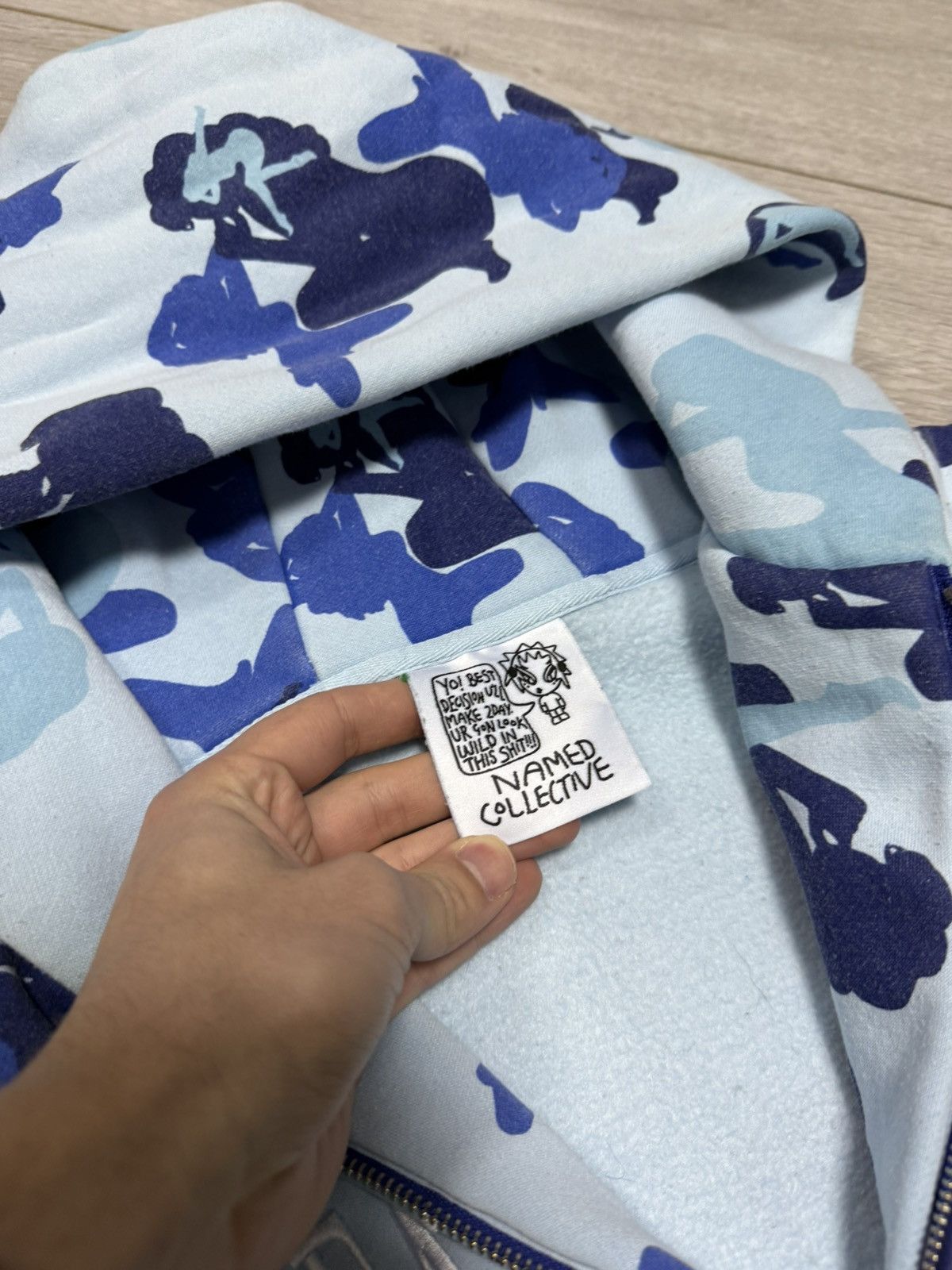 Named Collective Named Collective Unrealistic Ideals zip camo monogram hoodie Size US S / EU 44-46 / 1 - 6 Thumbnail