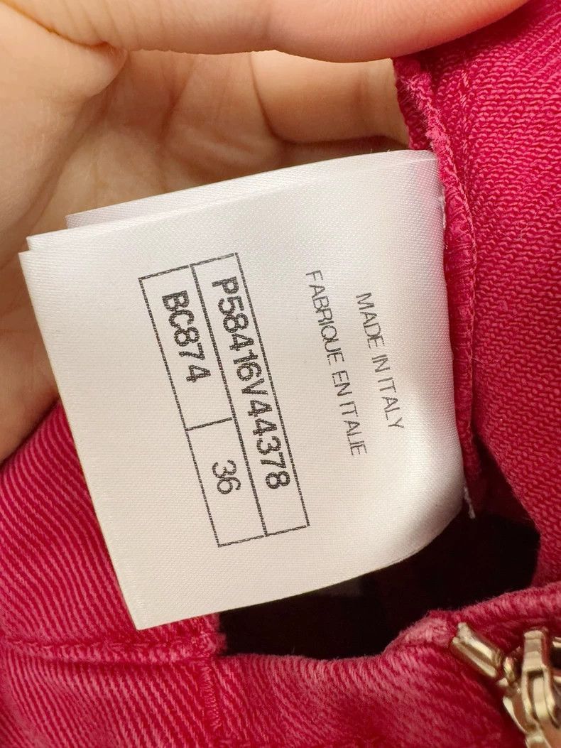 Chanel Chanel Red Cargo Jeans Womens Size 35" - 4 Thumbnail