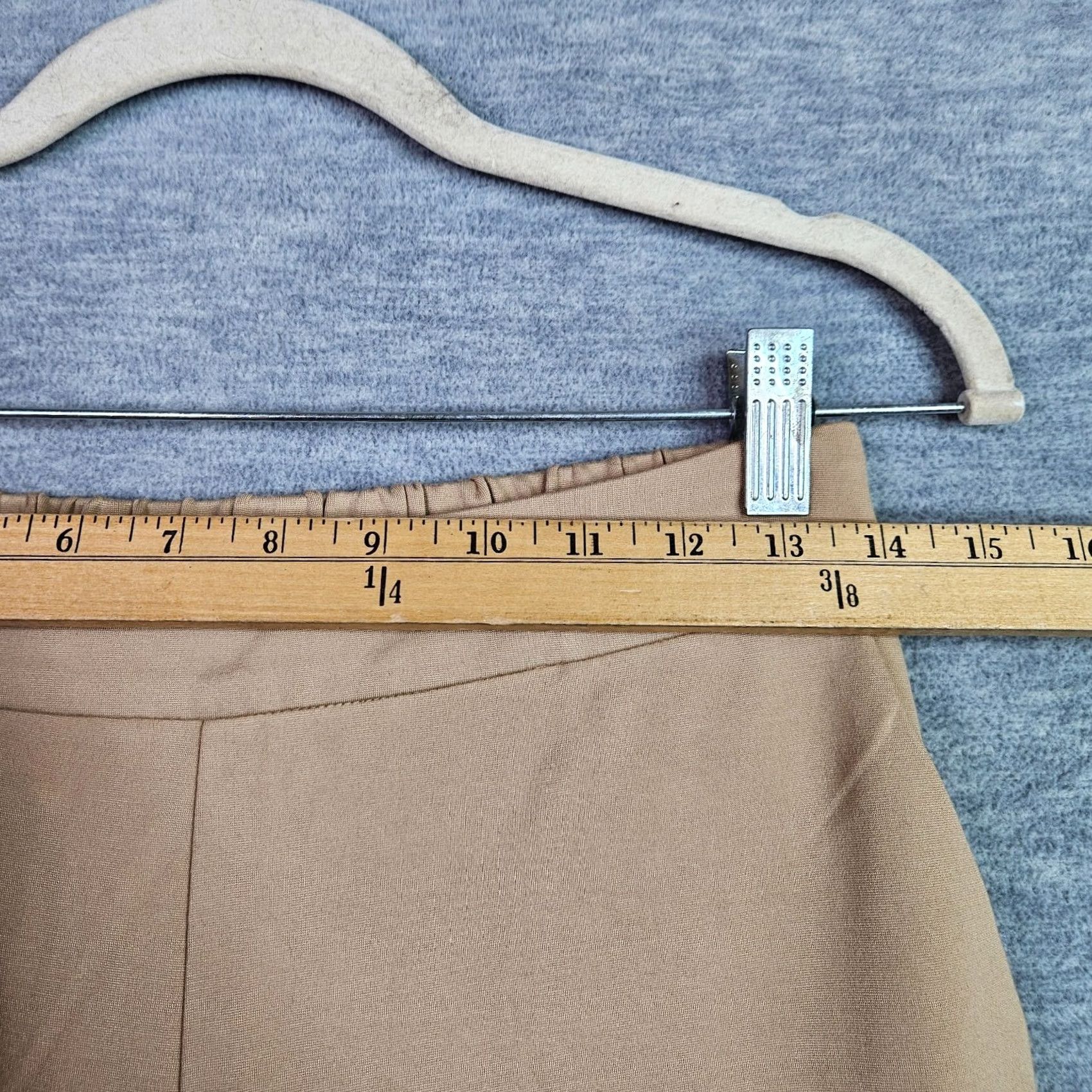 Vintage Petite Principle Pants Women Petite SP Beige Straight Leg Pull On Stretch Size 28" / US 6 / IT 42 - 6 Thumbnail