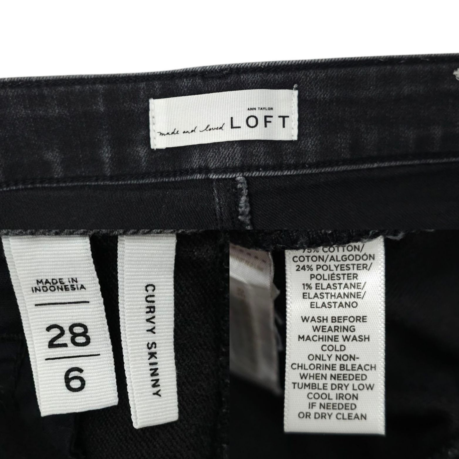 Loft Loft Curvy Skinny Mid Rise Jeans Womens Size 28/6 Ankle Stre Size 30" / US 8 / IT 44 - 8 Thumbnail