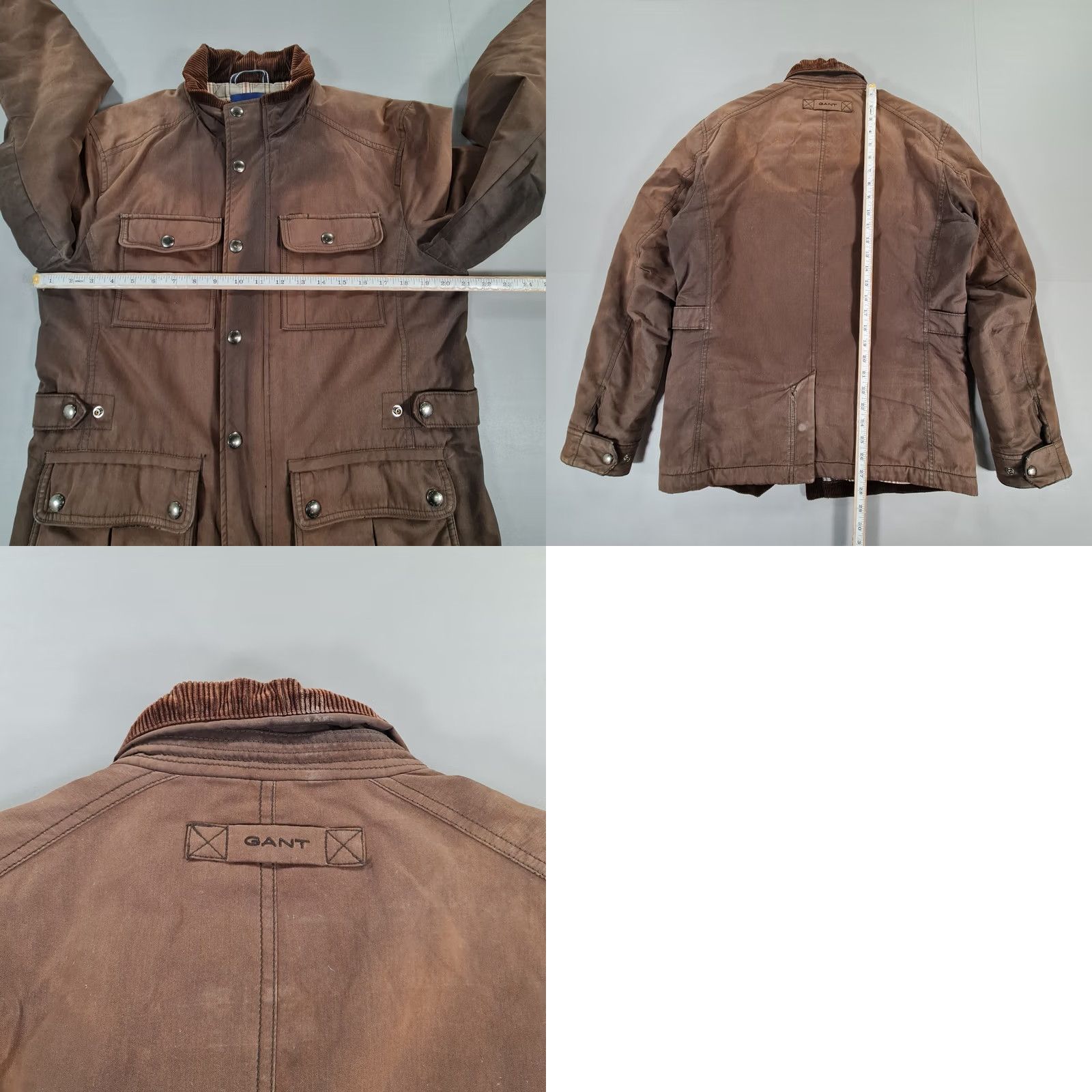 Gant GANT Mens Jacket Brown Small Full Zip Country The Moore Wax Cotton Jacket Size US S / EU 44-46 / 1 - 9 Thumbnail