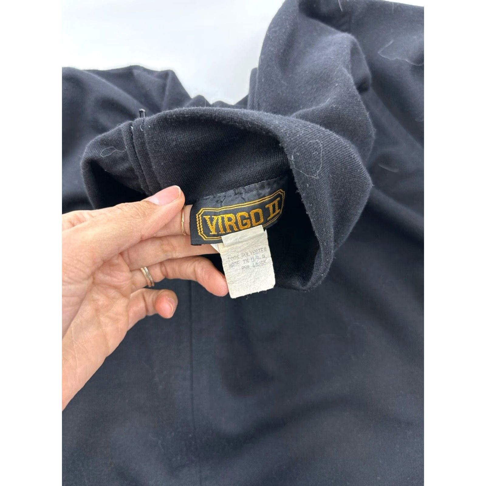 Vintage VINTAGE Virgo II Dress Women’s 6 Black Turtleneck Shift Knee Length Long Sleeve Womens Size M / US 6-8 / IT 42-44 - 3 Thumbnail