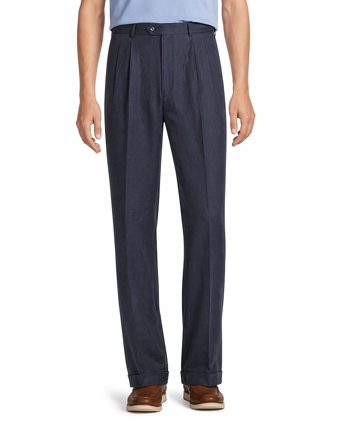Roundtree & Yorke Roundtree & Yorke Pleated Dress Pant 38x29 Gray TravelSMART Size US 38 / EU 54 - 1 Thumbnail