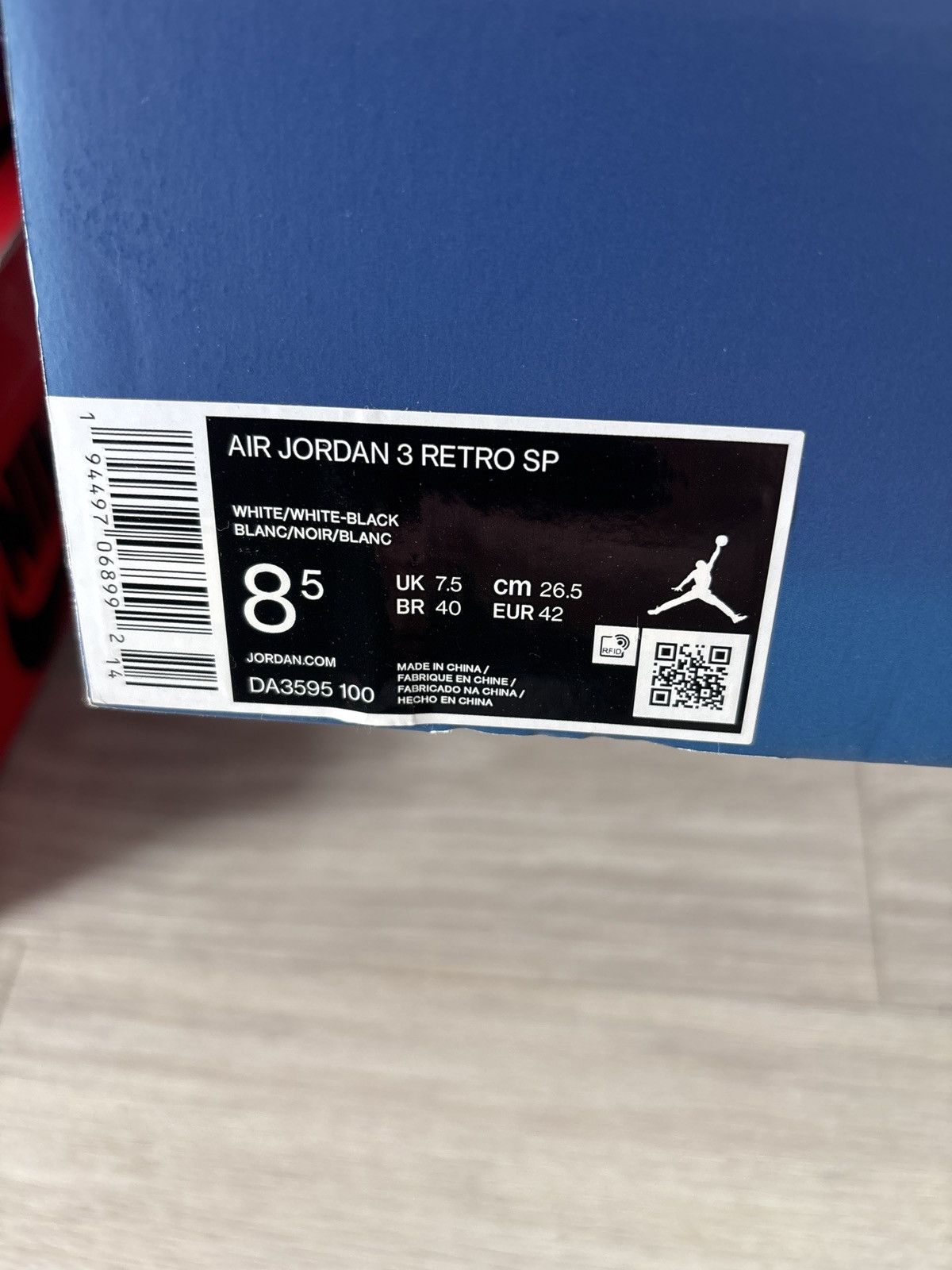 Jordan Brand Nike Air Jordan 3 Fragment design Size US 8.5 / EU 41-42 - 10 Thumbnail
