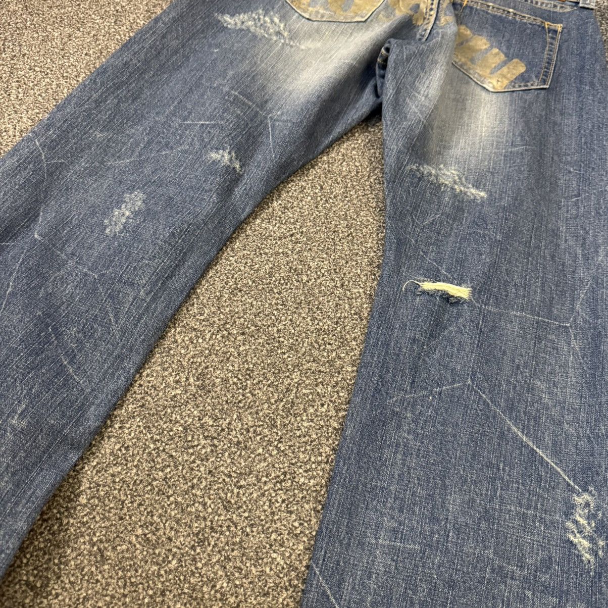 14th Addiction 🔥🇯🇵 Japanese Distressed Archival Co&Lu Denim Size US 33 - 6 Thumbnail