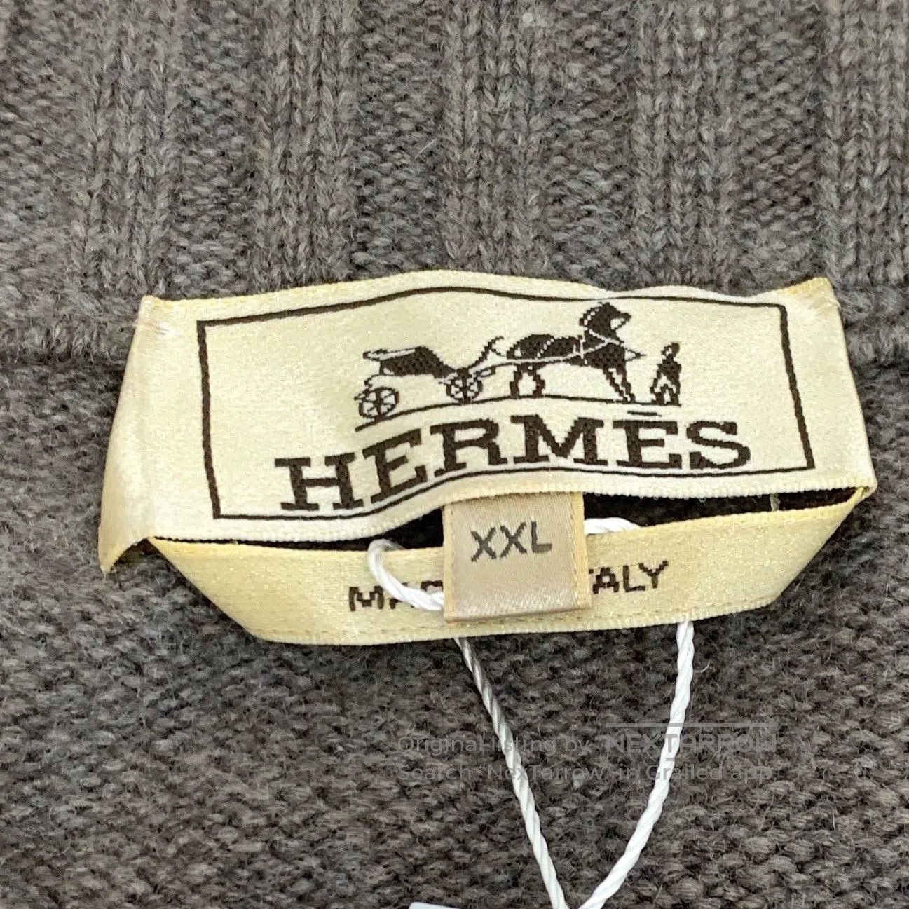 Hermes Hermes Brown Cashmere Embroidered Sweater. Size US XXL / EU 58 / 5 - 6 Thumbnail