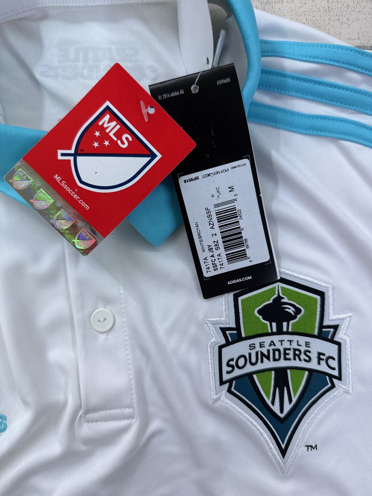 Adidas Adidas Seattle Sounders FC 2017/18 Away Jersey Medium BNWT Size US M / EU 48-50 / 2 - 9 Thumbnail