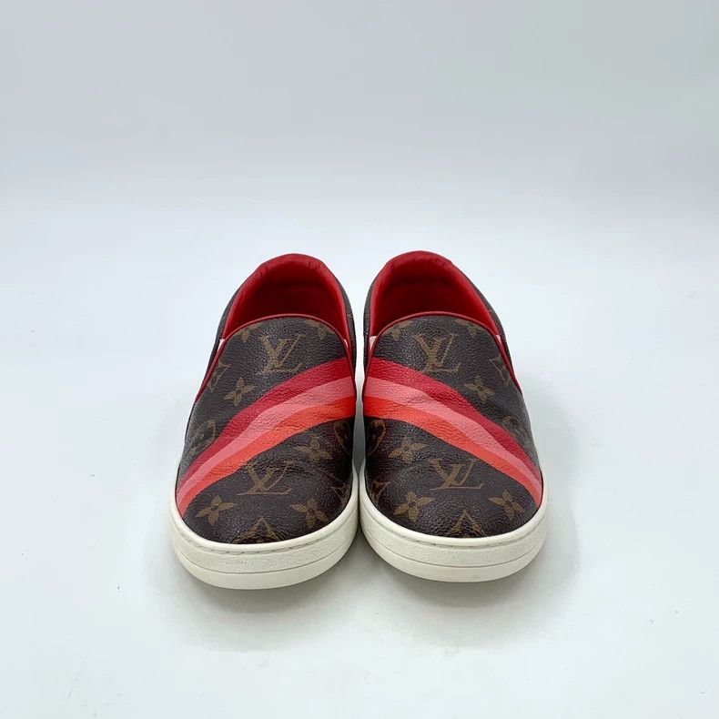 Louis Vuitton Louis Vuitton Brown logo presbyopic slip-on loafers shoes Size US 5.5 / IT 35.5 - 3 Thumbnail