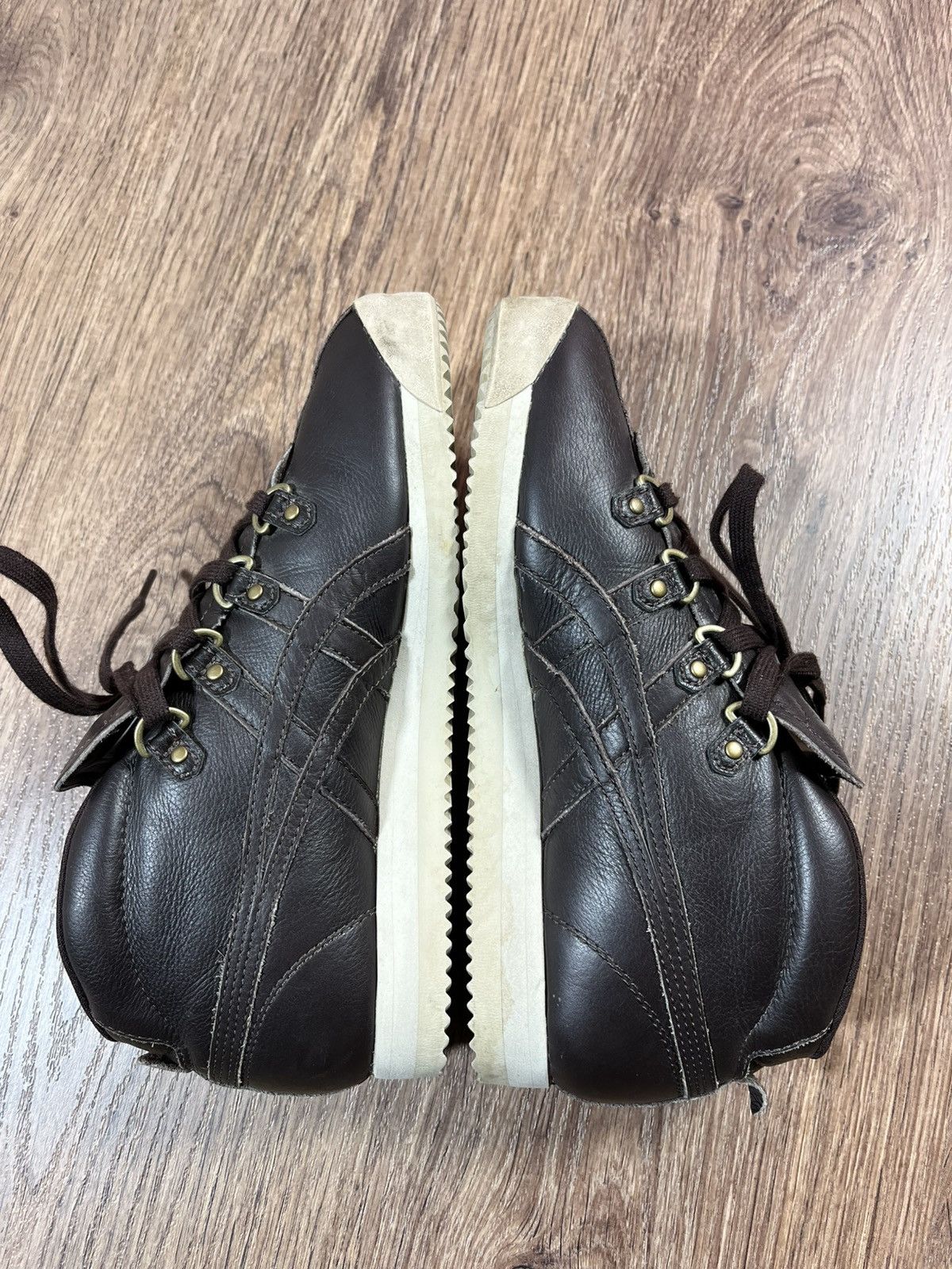 Onitsuka Tiger Vintage Asics Onitsuka Tiger Leather Brown Shoes Size US 4.5 / IT 34.5 - 5 Thumbnail