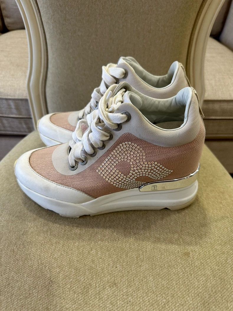 Amiri Pink and White Platform Sneakers for Women-2506 Size US 8 / IT 38 - 3 Thumbnail