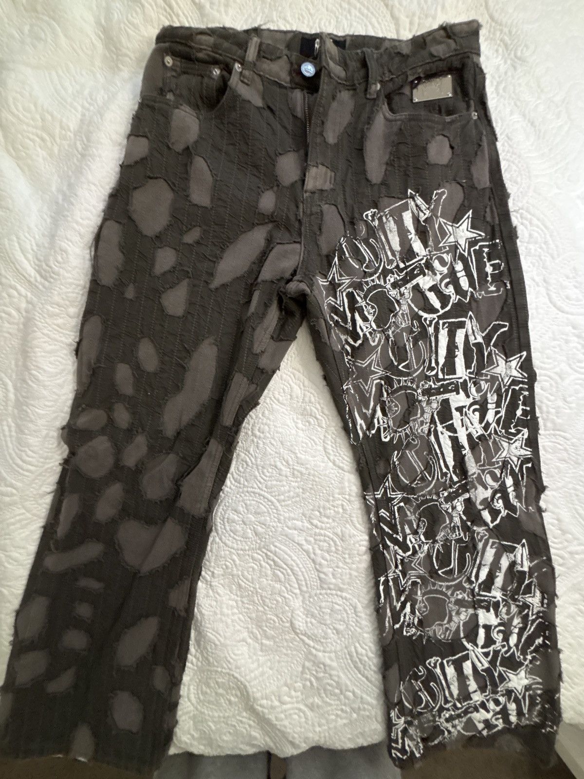 City Morgue × Revenge Revenge x City Morgue Graffiti Pants Size US 33 - 1 Thumbnail
