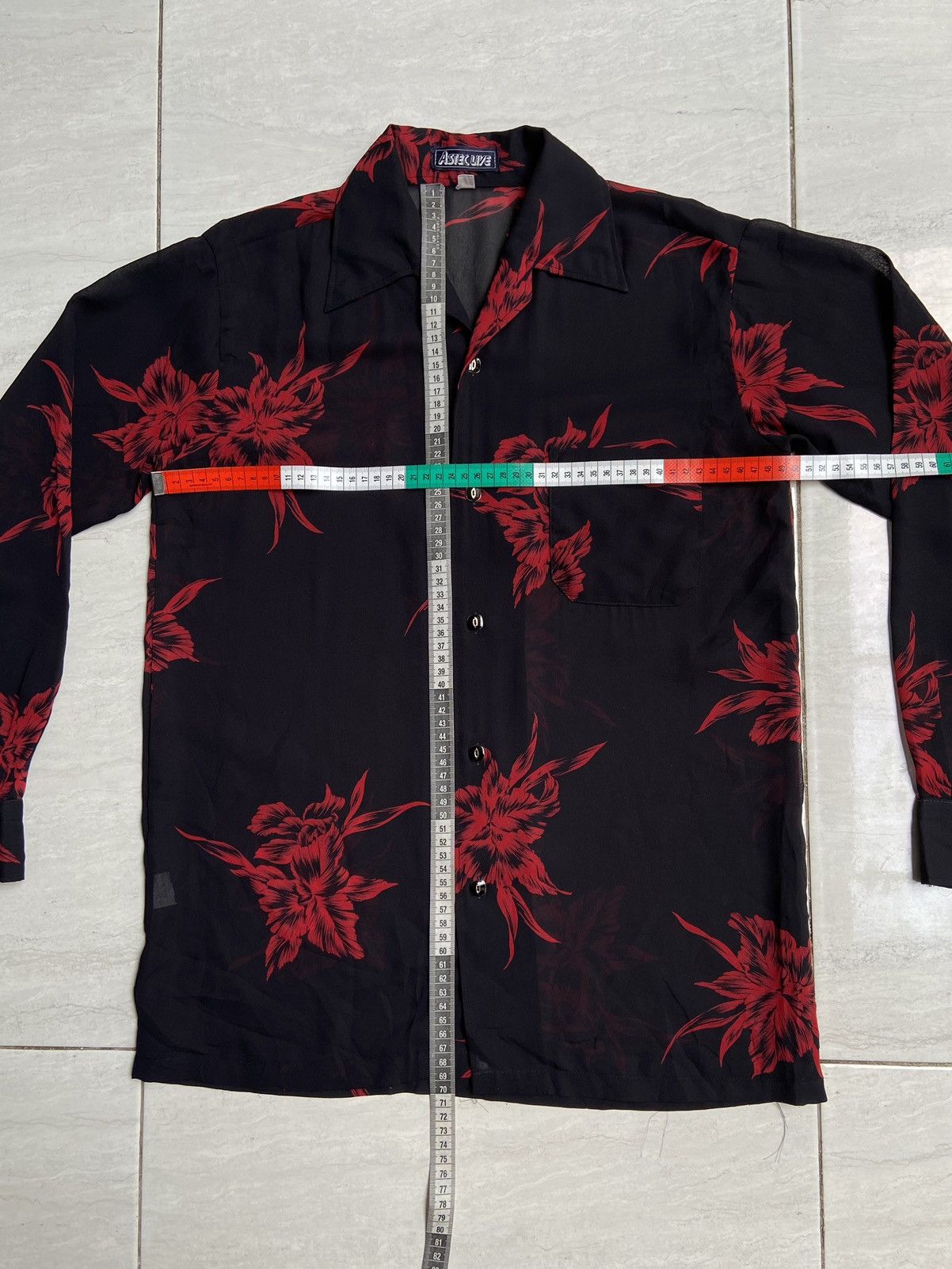 Designer × Japanese Brand ASTEC LIVE Black Flower Motive Shirt Size US S / EU 44-46 / 1 - 7 Thumbnail