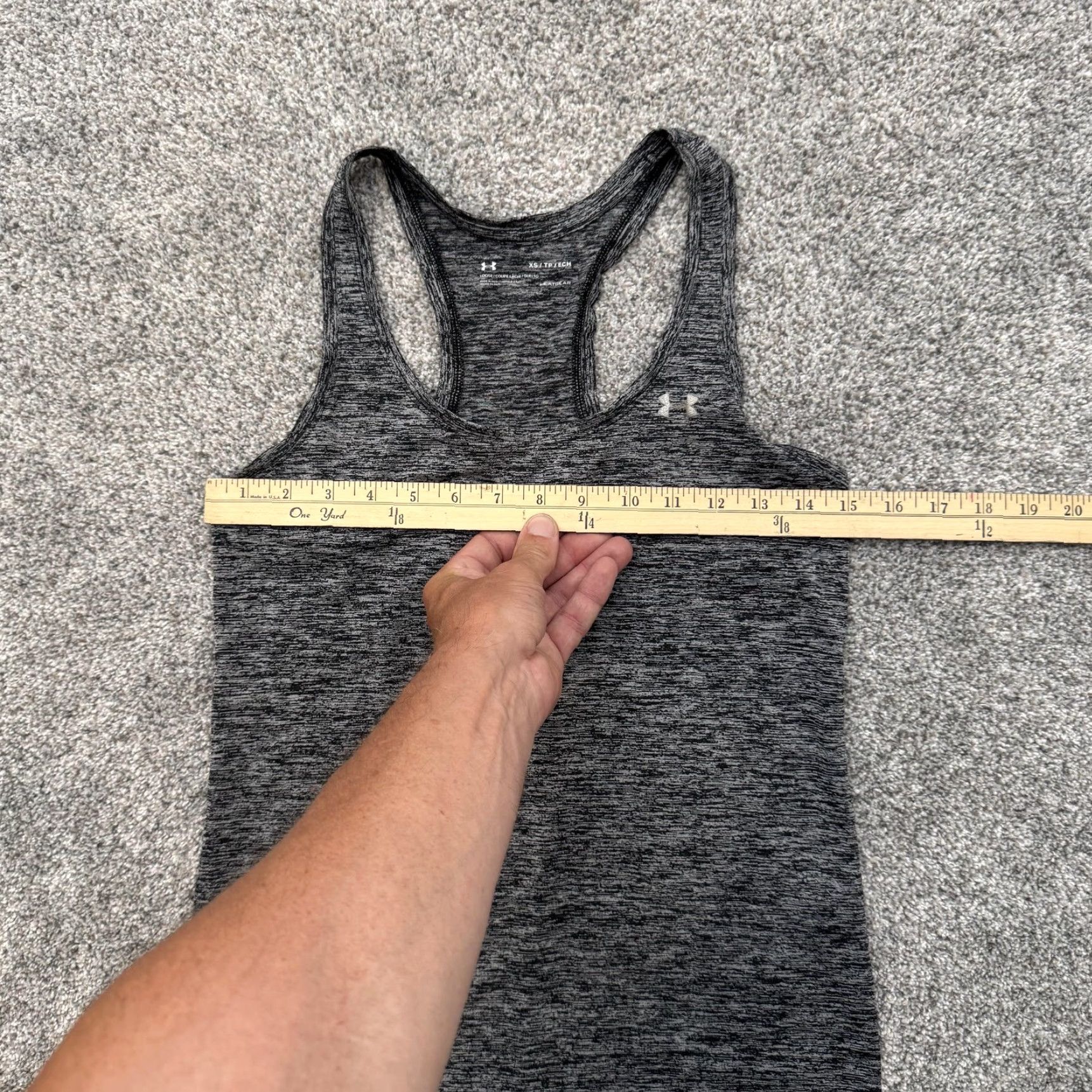 Under Armour Under Armour Shirt Womens XS Racerback Tank Athletic Stretch Gray 1275487 Size XS / US 0-2 / IT 36-38 - 3 Thumbnail