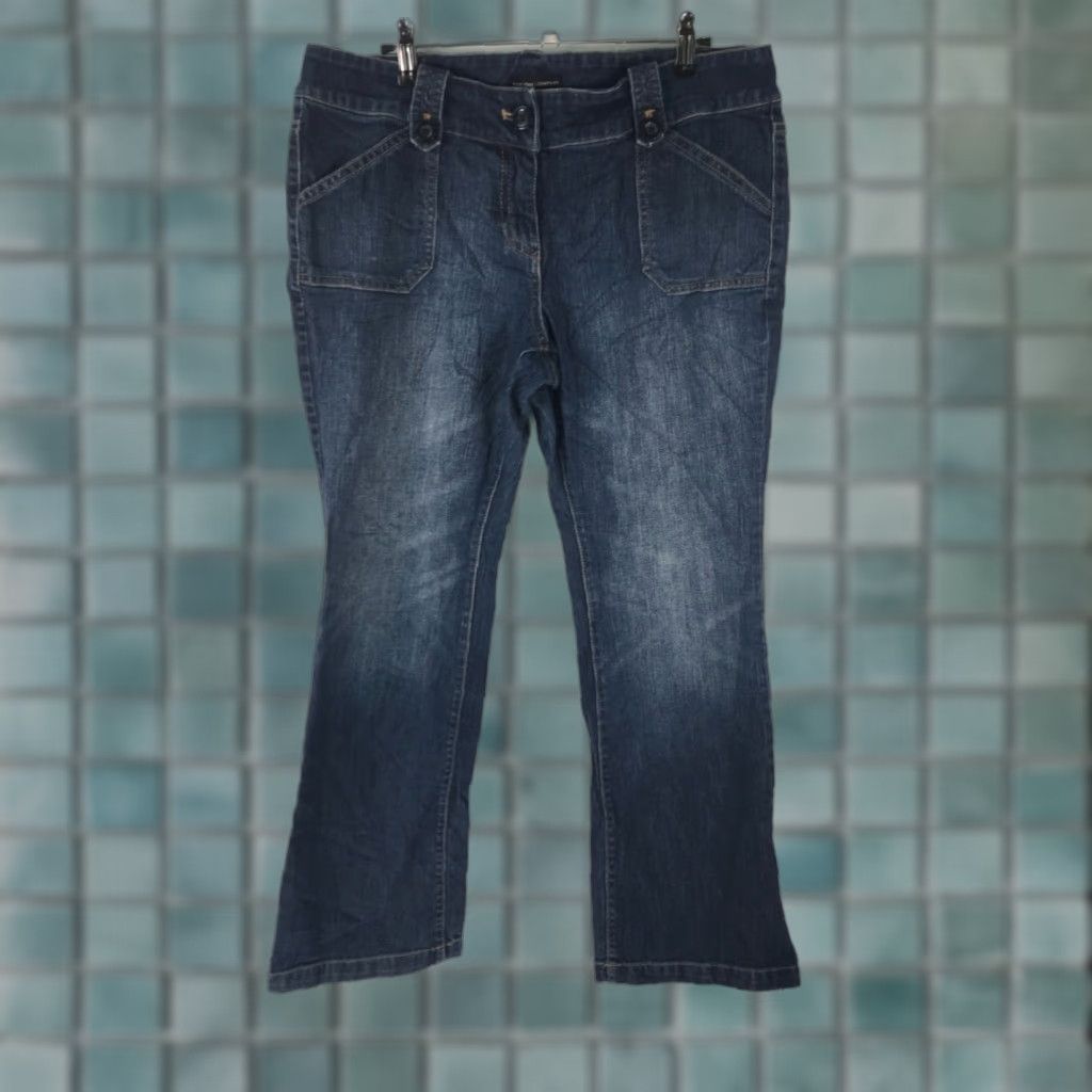 Vintage New York & Company Womens Mid Rise Bootcut Denim Blue Jeans Size 12 Petite Size 34" / US 12 / IT 48 - 1 Thumbnail