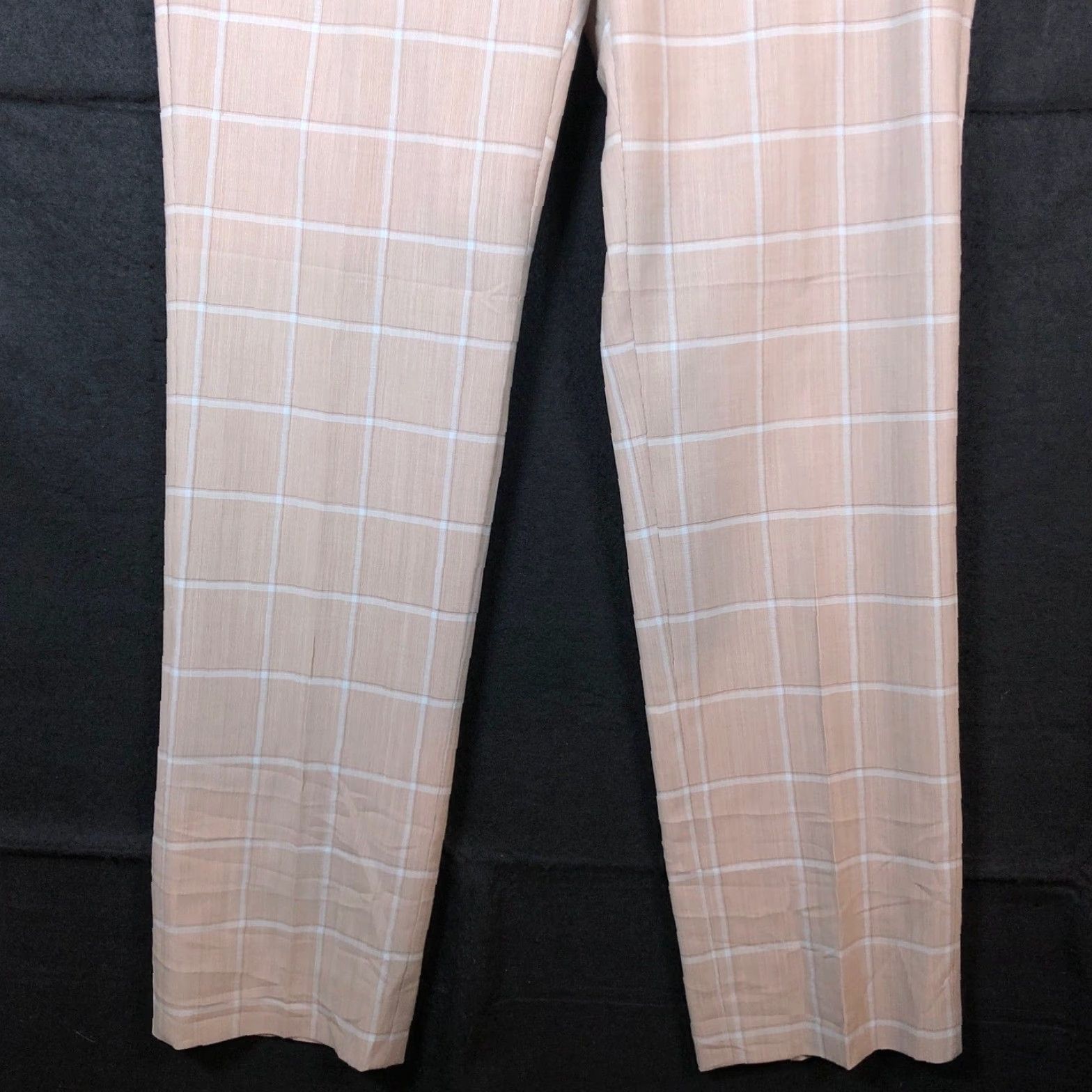 Banana Republic Banana Republic Pants Womens Tan Blue Plaid Ryan Lined Wool Blend Stretch 6 Size 24" / US 00 / IT 34 - 3 Thumbnail