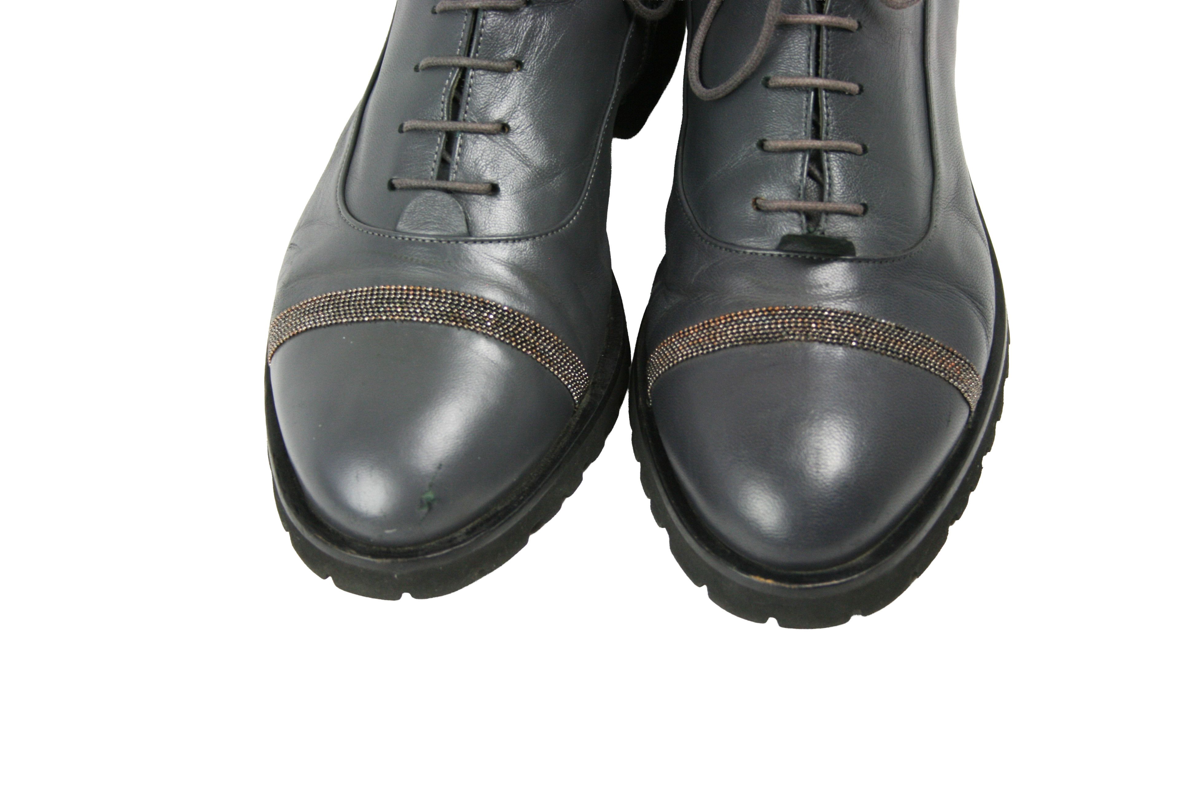 Fabiana Filippi Extra Light Leather Zip Ankle Combat Boots Size US 8 / IT 38 - 5 Thumbnail