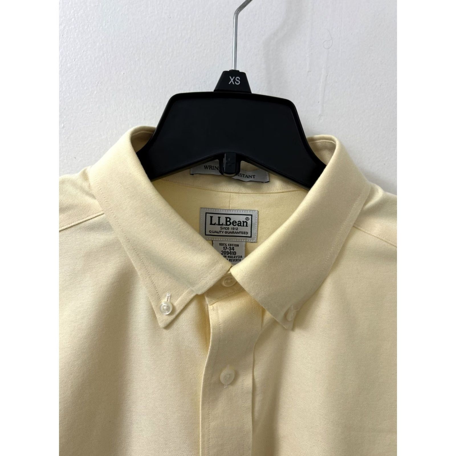 Vintage LL Bean Oxford Shirt Mens Sz 17-34 Yellow Wrinkle Resistant Button Up L/S Shirt Mens Regular 100% Cotton Knit Yellow Button-Up 209410 Size US XL / EU 56 / 4 - 5 Thumbnail