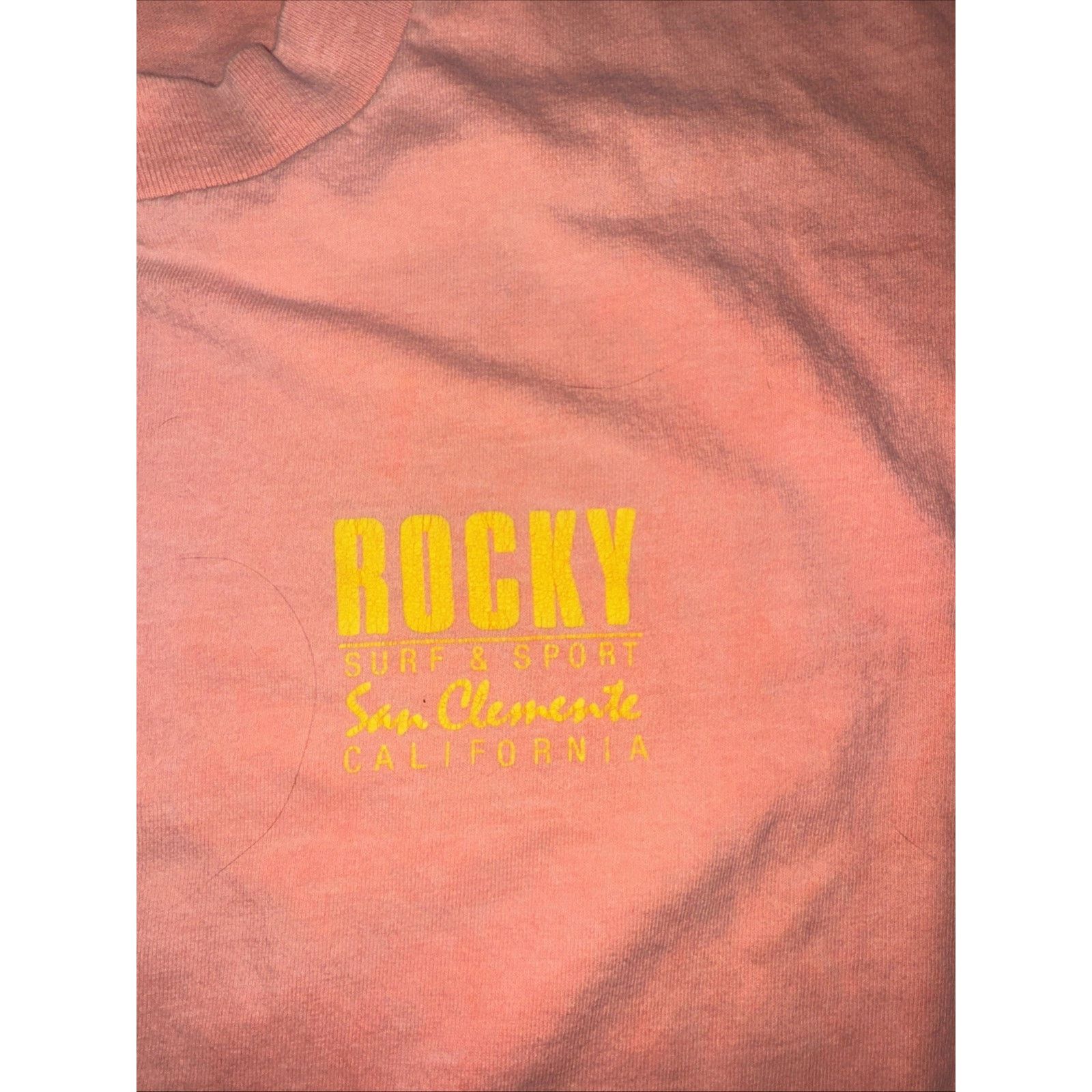 Vintage 90s Rocky & Sport Surf Single Stitch T-Shirt XL Stedman Size US XL / EU 56 / 4 - 3 Thumbnail