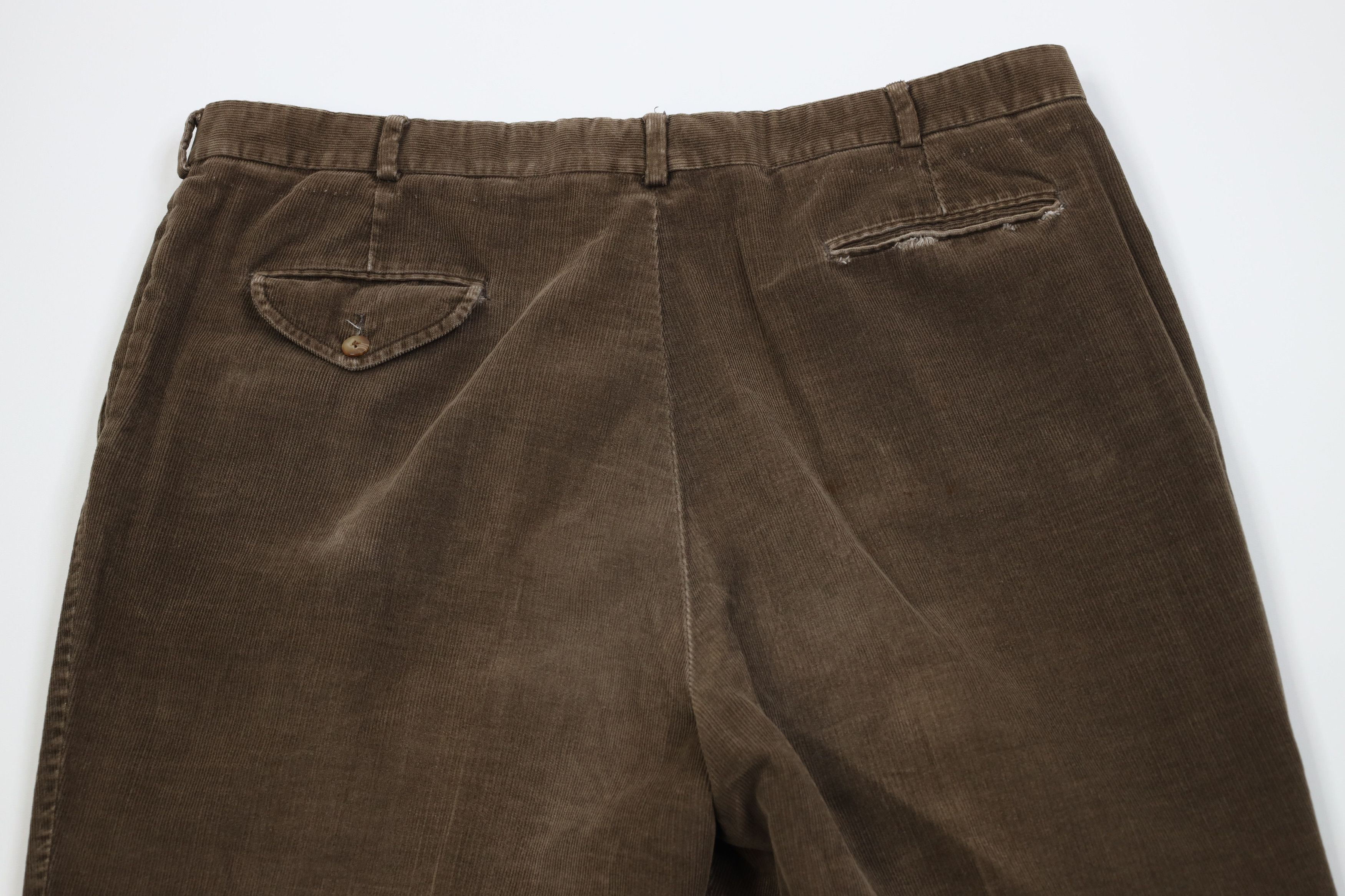 Lands' End Vintage 70s 80s Lands End Wide Leg Corduroy Pants Brown Size US 42 / EU 58 - 11 Thumbnail