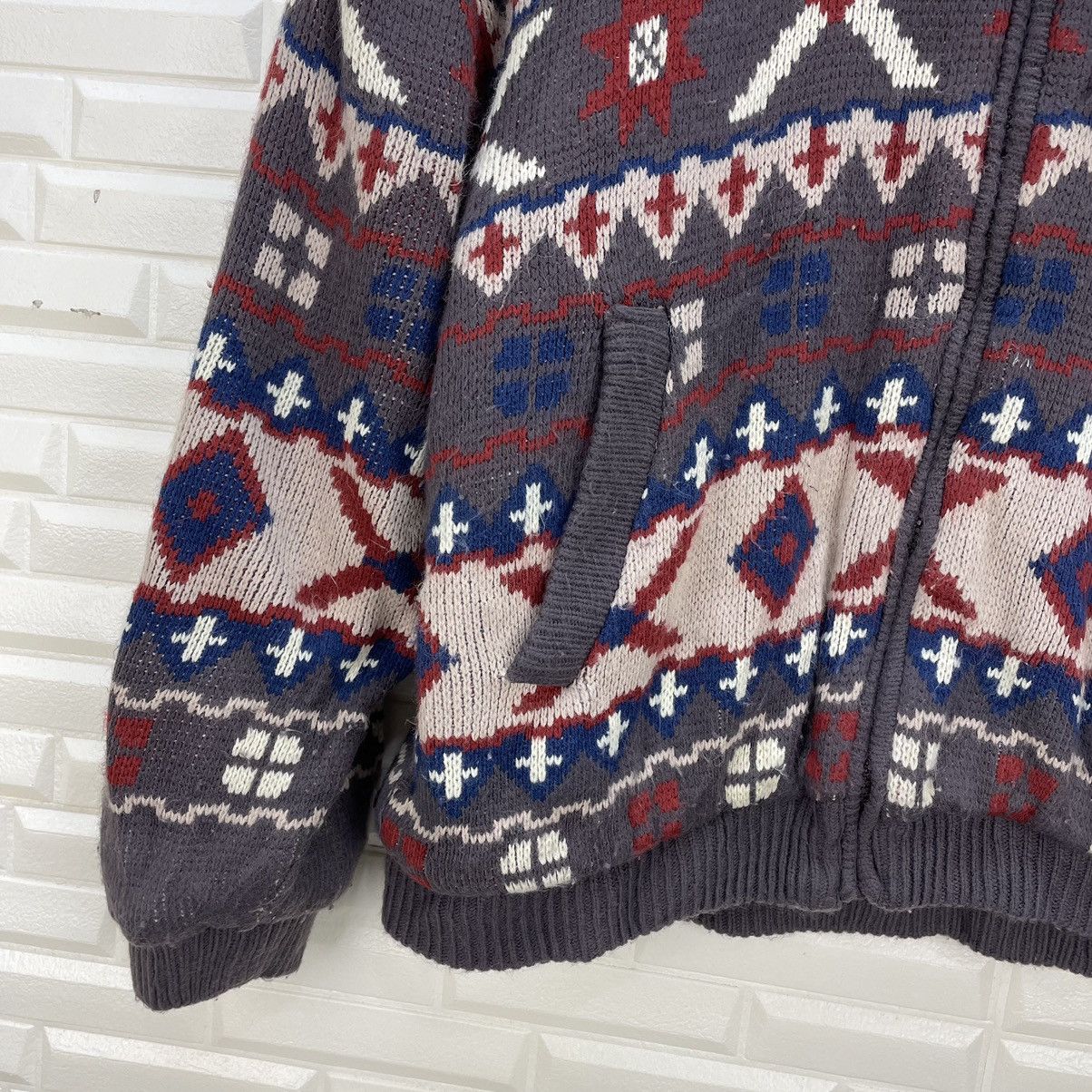 Aran Isles Knitwear Vintage Japanese Brand Gb Company Native Hoodie Jacket Size US M / EU 48-50 / 2 - 6 Thumbnail