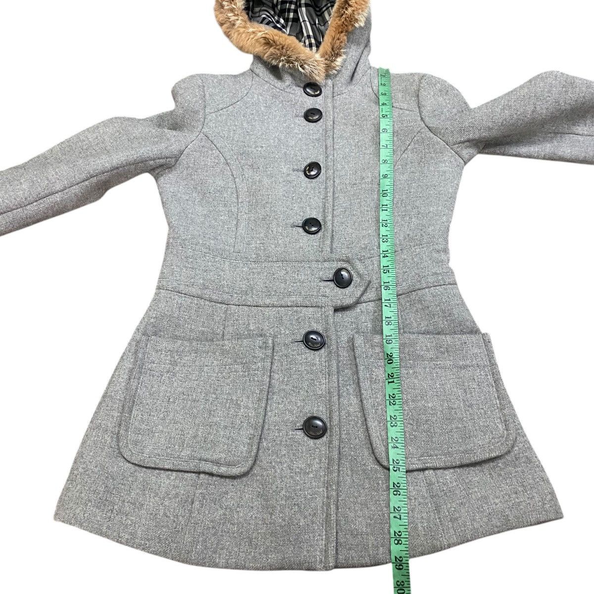 Burberry Burberrys Hoodie Rabbit Fur Trench Coat Size 38 Grey Colour Size XS / US 0-2 / IT 36-38 - 16 Thumbnail