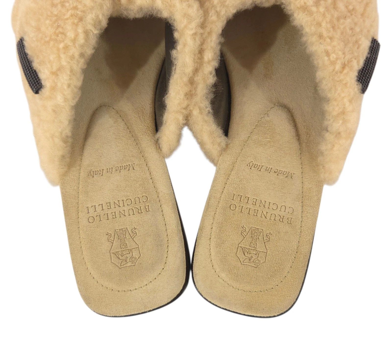 Brunello Cucinelli Brunello Cucinelli Monili Shearling Slide Sandals US 5 EU 35 Size US 5 / IT 35 - 9 Thumbnail