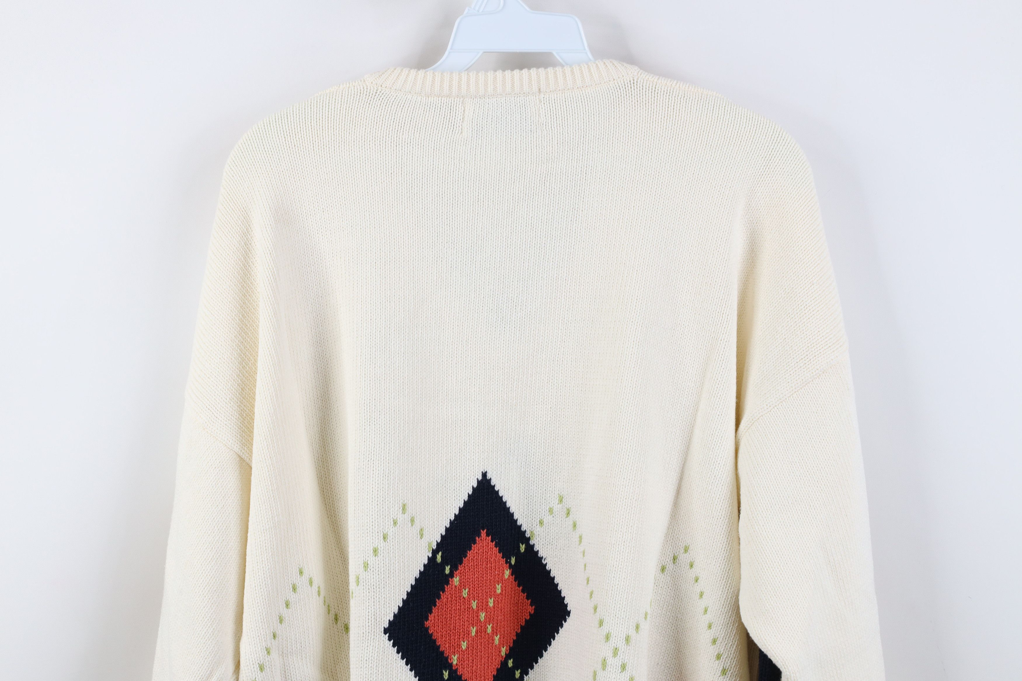 Vintage Vintage 90s Intarsia Argyle Hillcrest Golf Club Knit Sweater Size US L / EU 52-54 / 3 - 13 Thumbnail