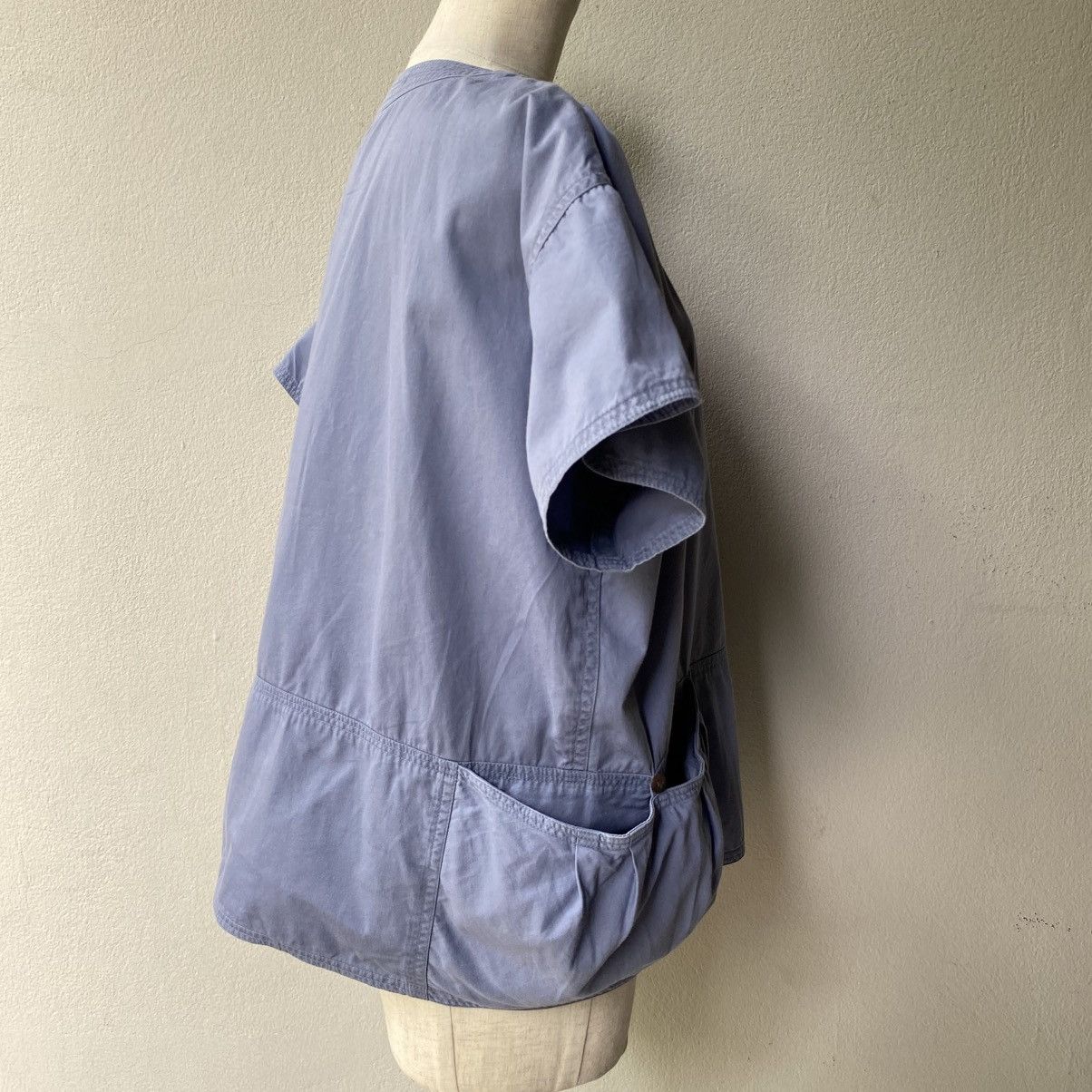 Issey Miyake ISSEY SPORT Sky Blue Pocket Hem Blouse Size XL / US 12-14 / IT 48-50 - 15 Thumbnail